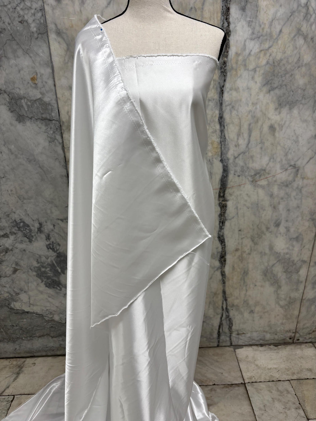 3 Yards Bridal satin fabric - White - 58" Width - Ref. Nas725