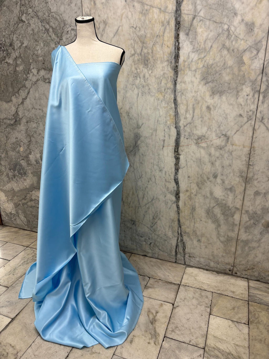 3 Yards Bridal satin fabric - Blue - 58" Width - Ref. Nas