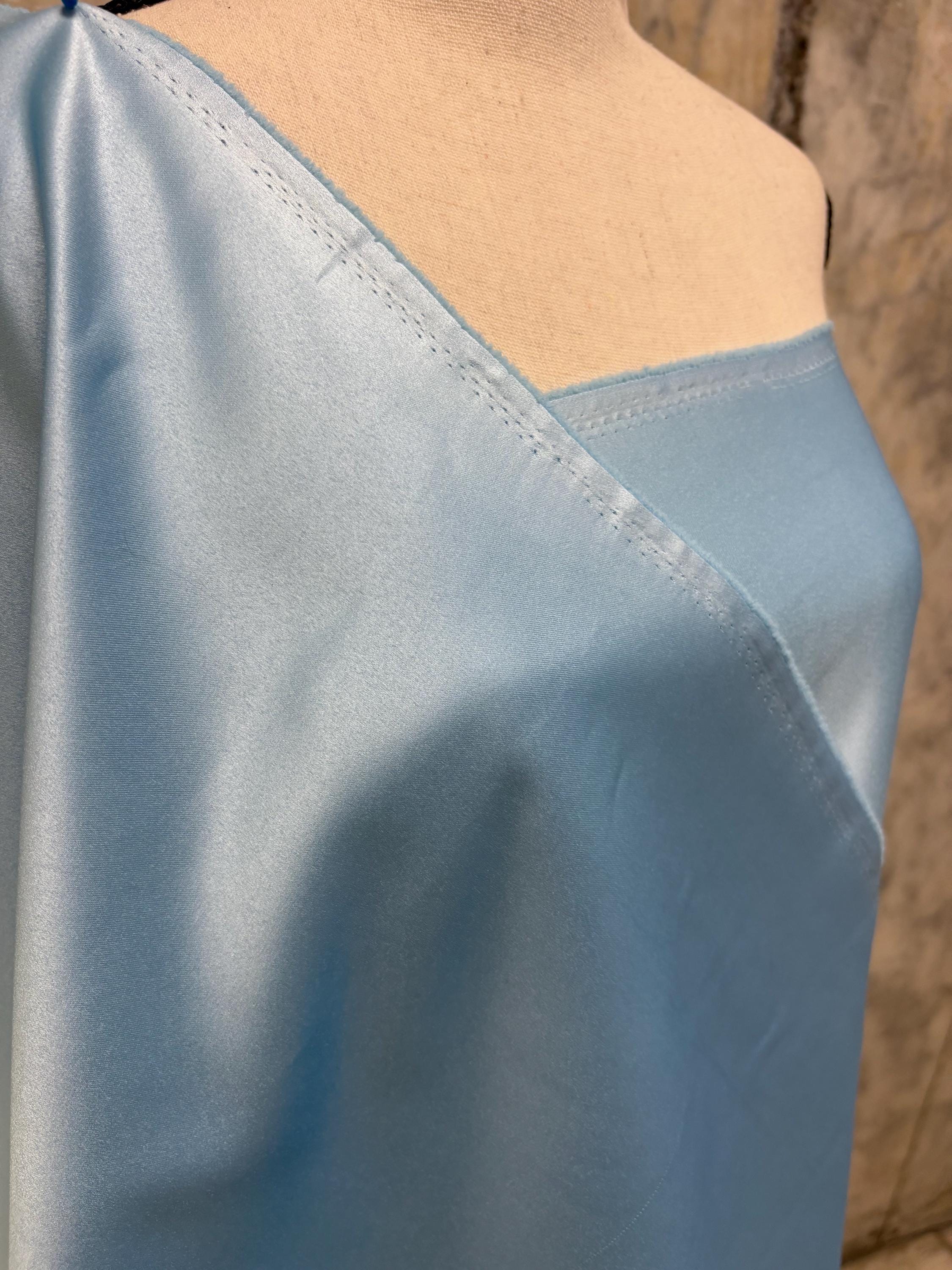 3 Yards Bridal satin fabric - Blue - 58" Width - Ref. Nas