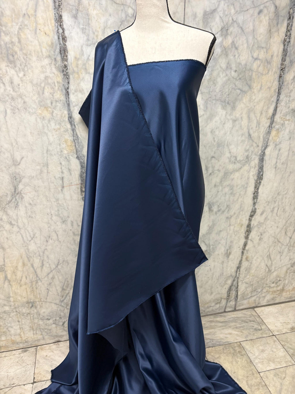 Bridal satin fabric - Navy - 58" Width - Ref. 595Nas