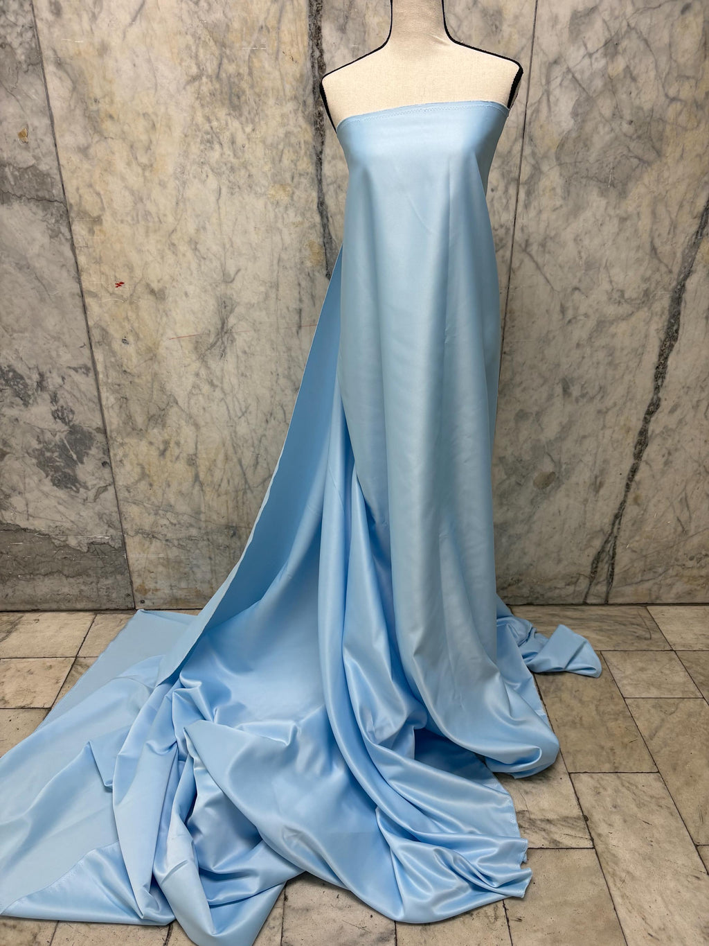 Dull Bridal satin fabric - Blue - 58" Width - Ref. 866Nas