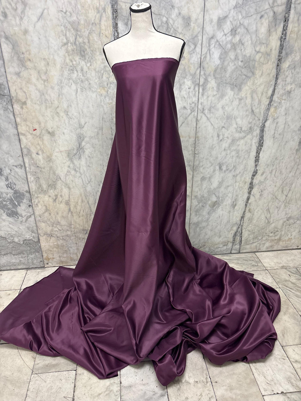 Dull Bridal satin fabric - Plum - 58" Width - Ref. 696Nas