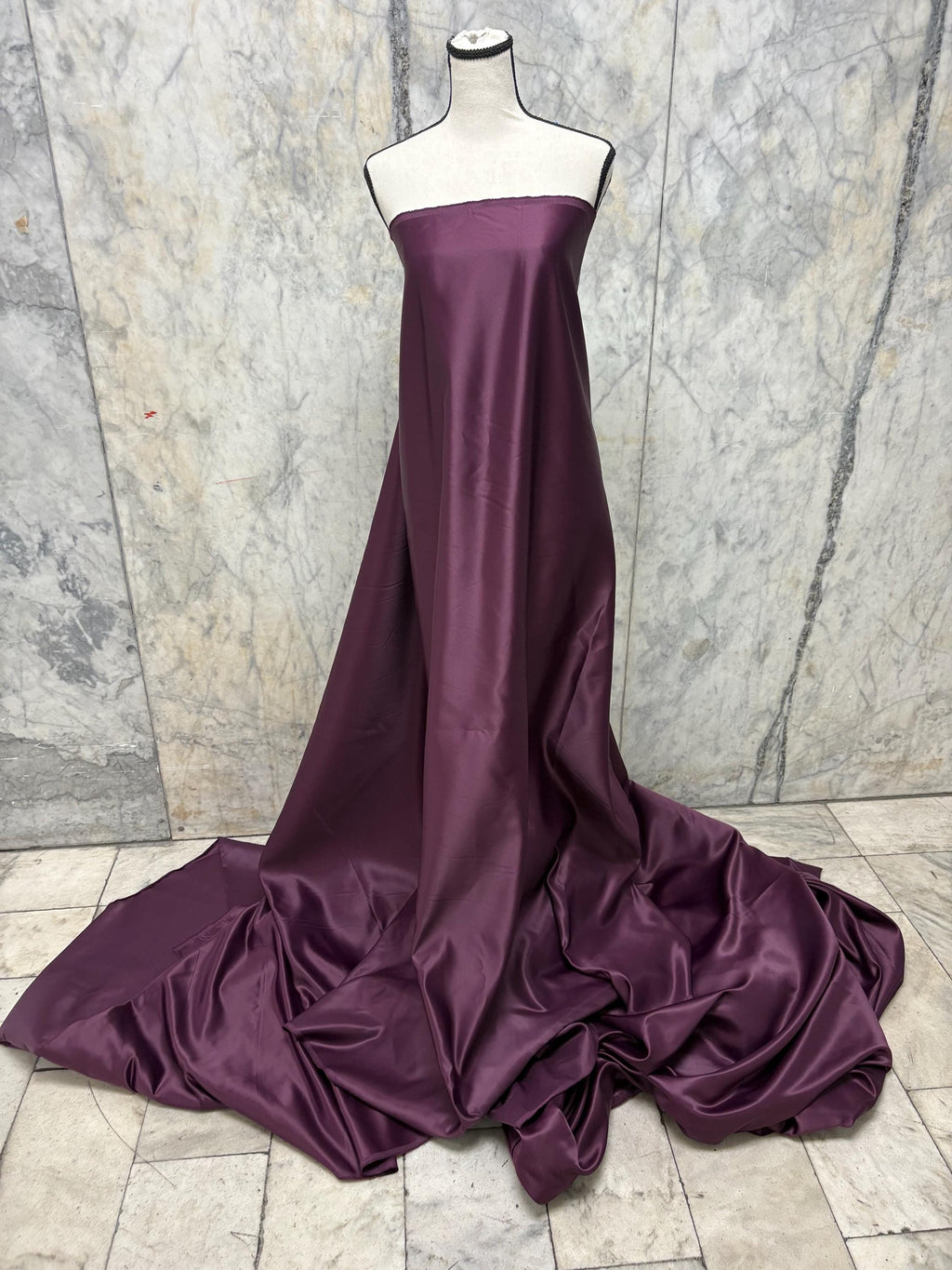 Dull Bridal satin fabric - Plum - 58" Width - Ref. 696Nas