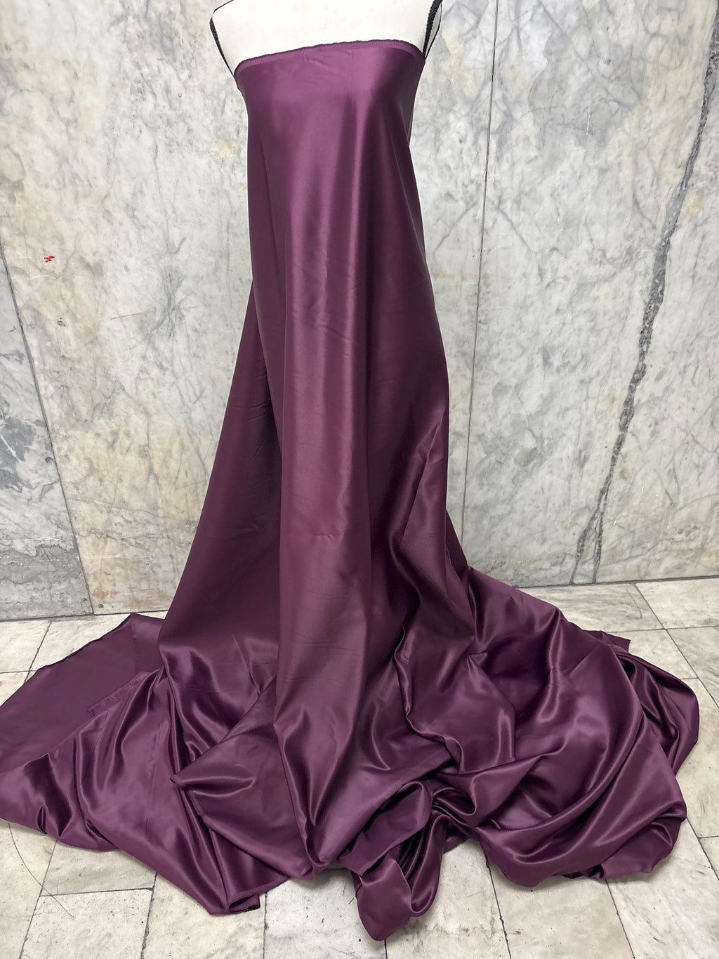 Dull Bridal satin fabric - Plum - 58" Width - Ref. 696Nas