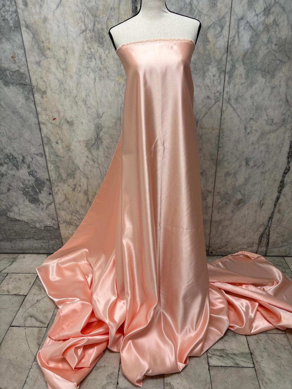 Dull Bridal satin fabric - Peach - 58" Width - Ref. 490Nas