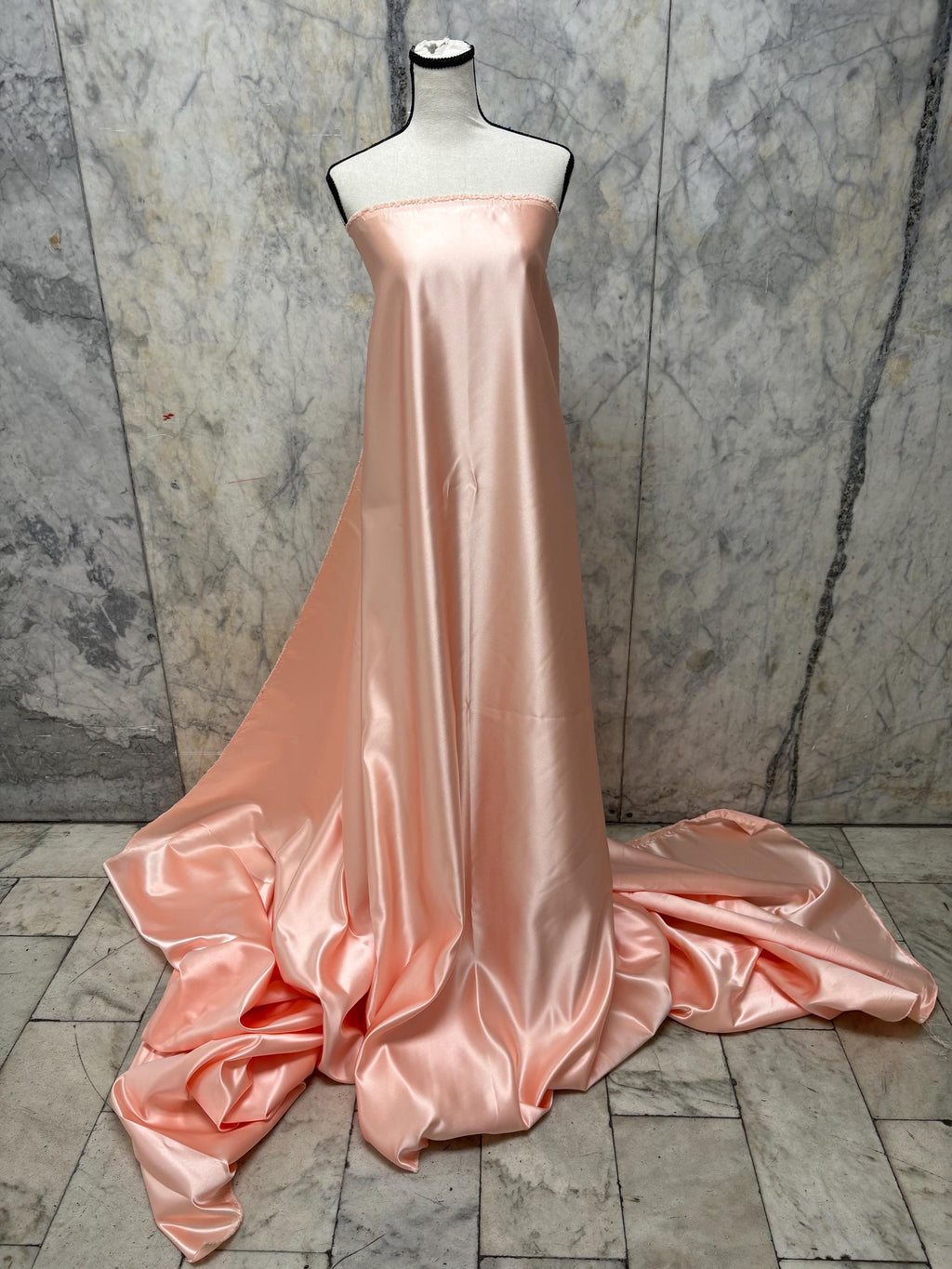 Dull Bridal satin fabric - Peach - 58" Width - Ref. 490Nas