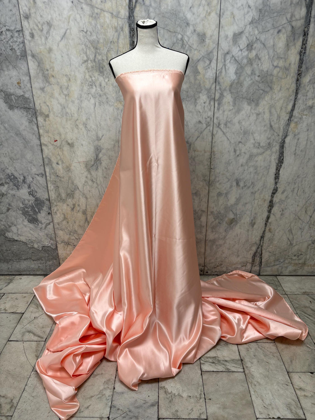 Dull Bridal satin fabric - Peach - 58" Width - Ref. 490Nas