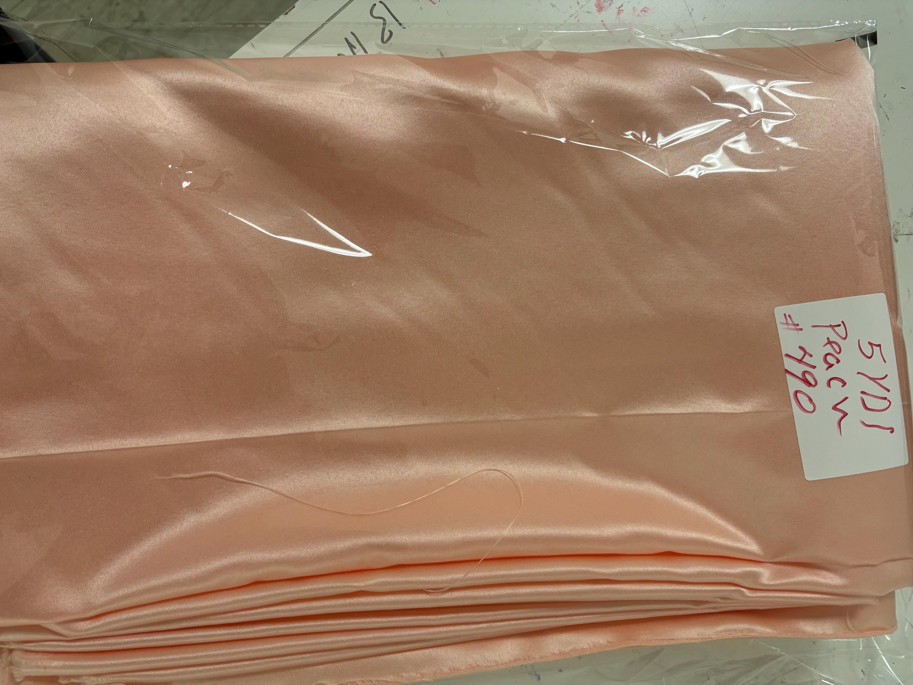 Dull Bridal satin fabric - Peach - 58" Width - Ref. 490Nas