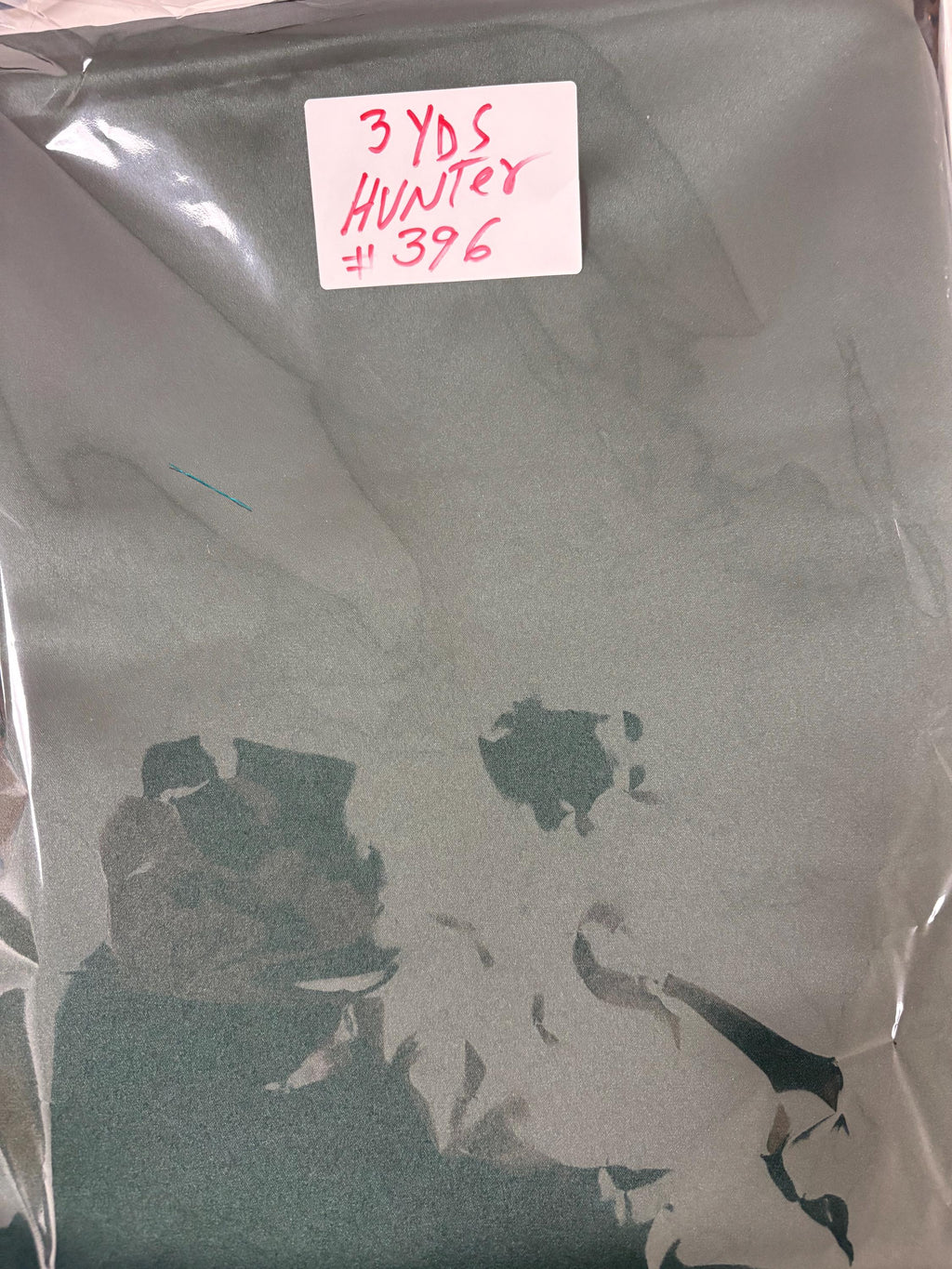 3 Yards Dull Bridal satin fabric - Hunter Green - 58" Width - Ref. 396Nas
