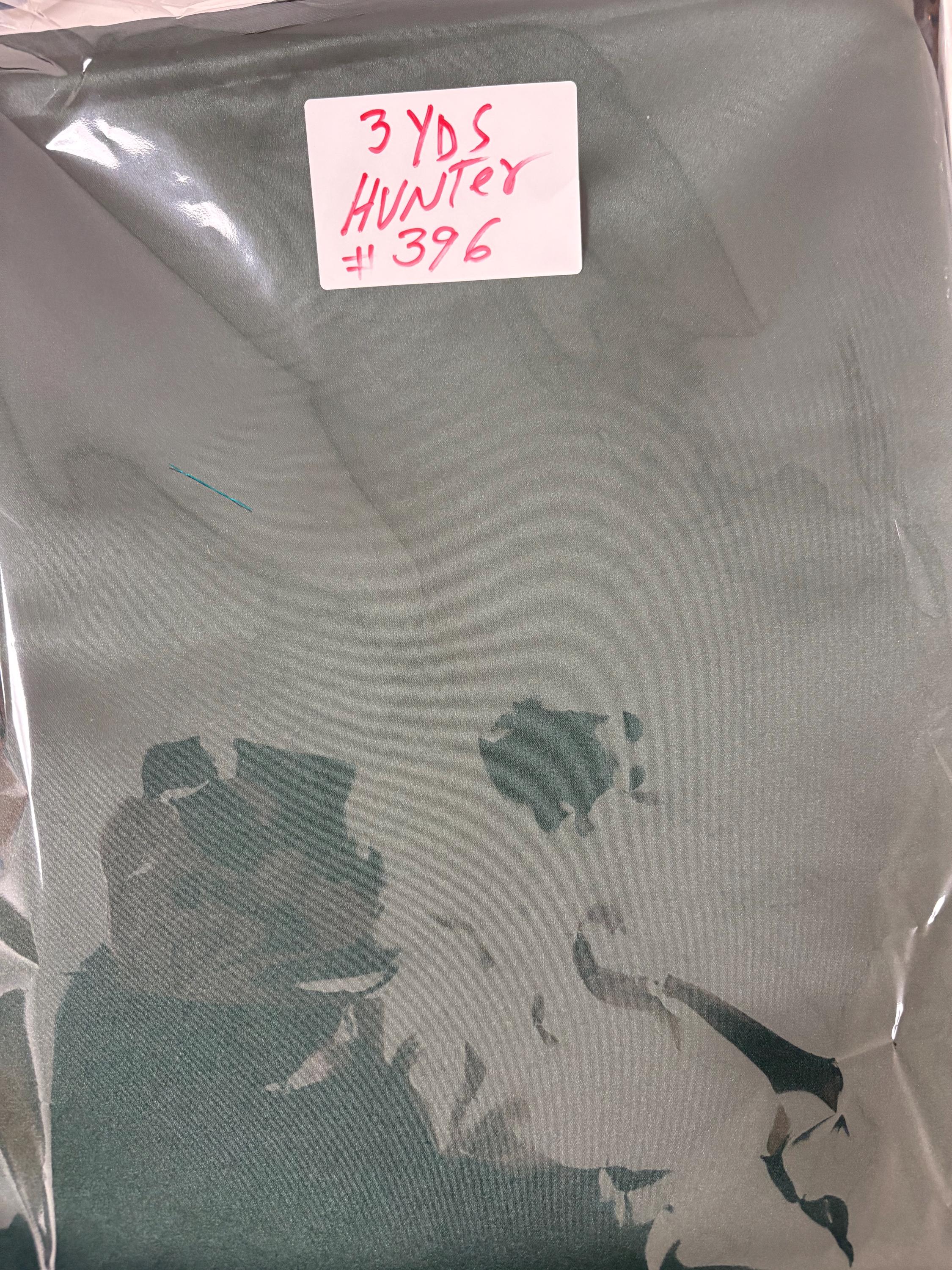 3 Yards Dull Bridal satin fabric - Hunter Green - 58" Width - Ref. 396Nas