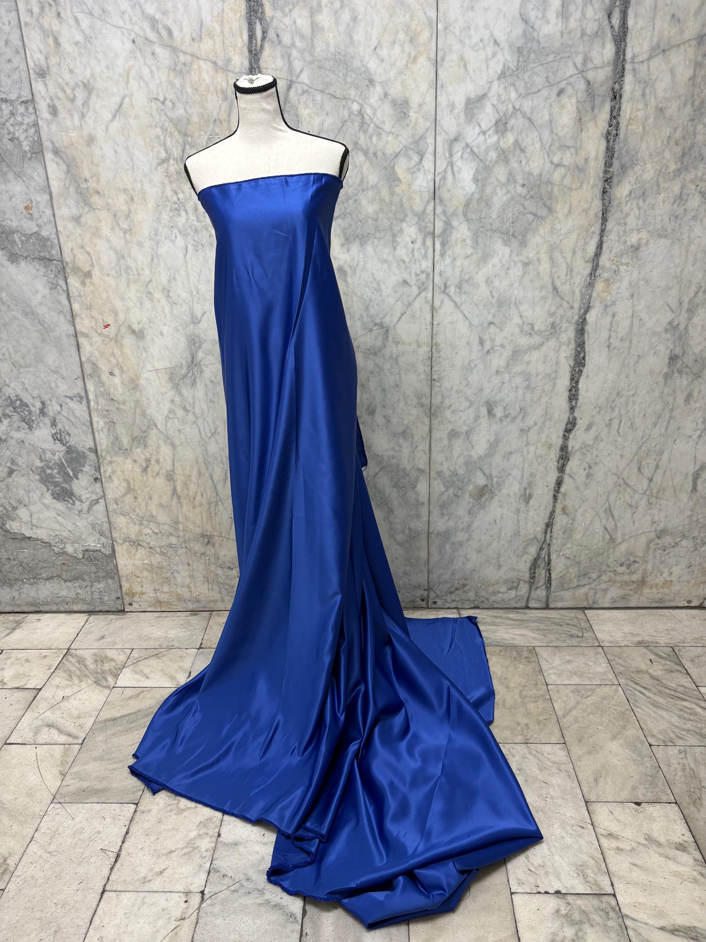 3.5 Yards Dull Bridal satin fabric - Royal Blue - 58" Width - Ref. 255Nas