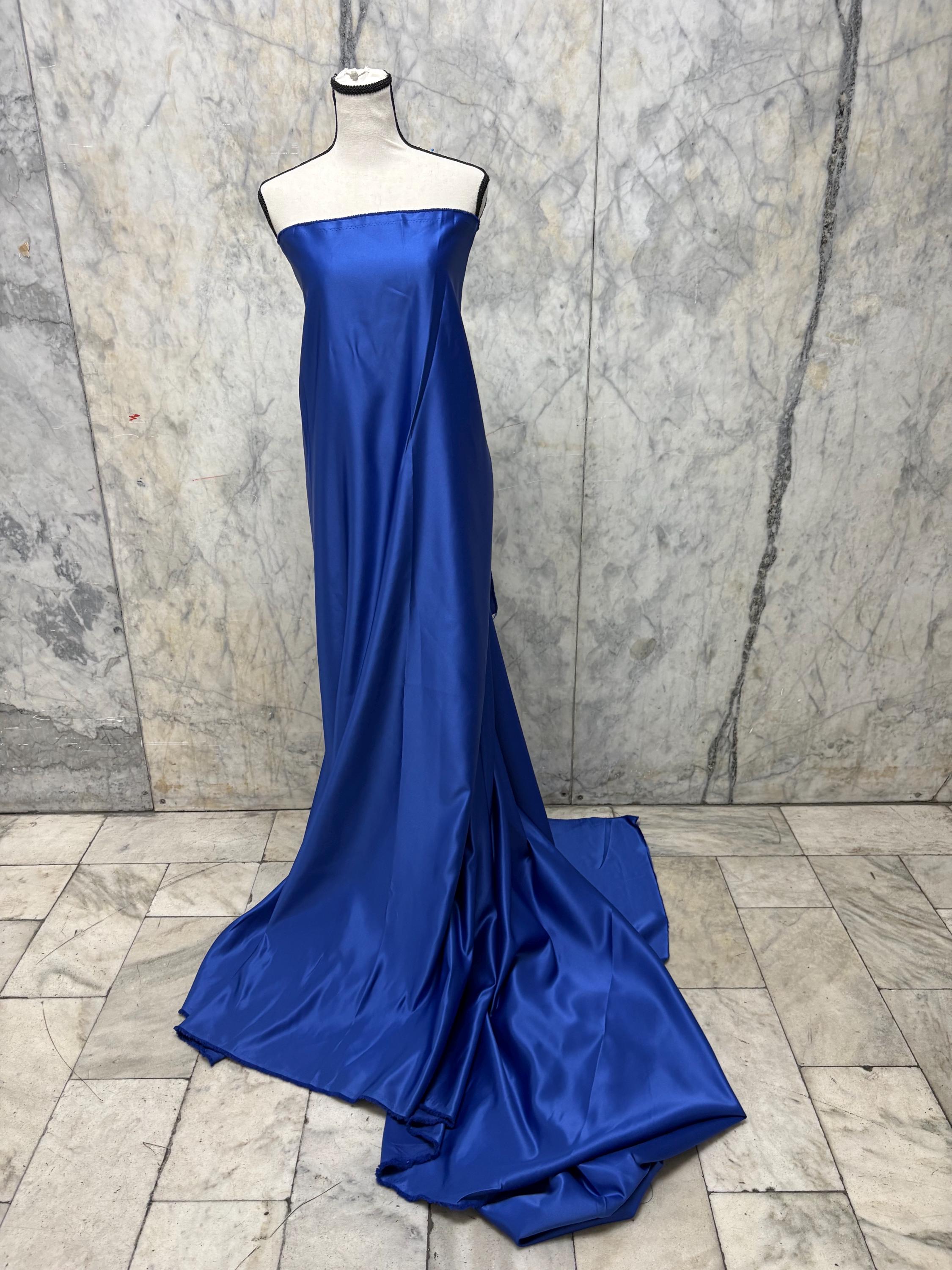 3.5 Yards Dull Bridal satin fabric - Royal Blue - 58" Width - Ref. 255Nas