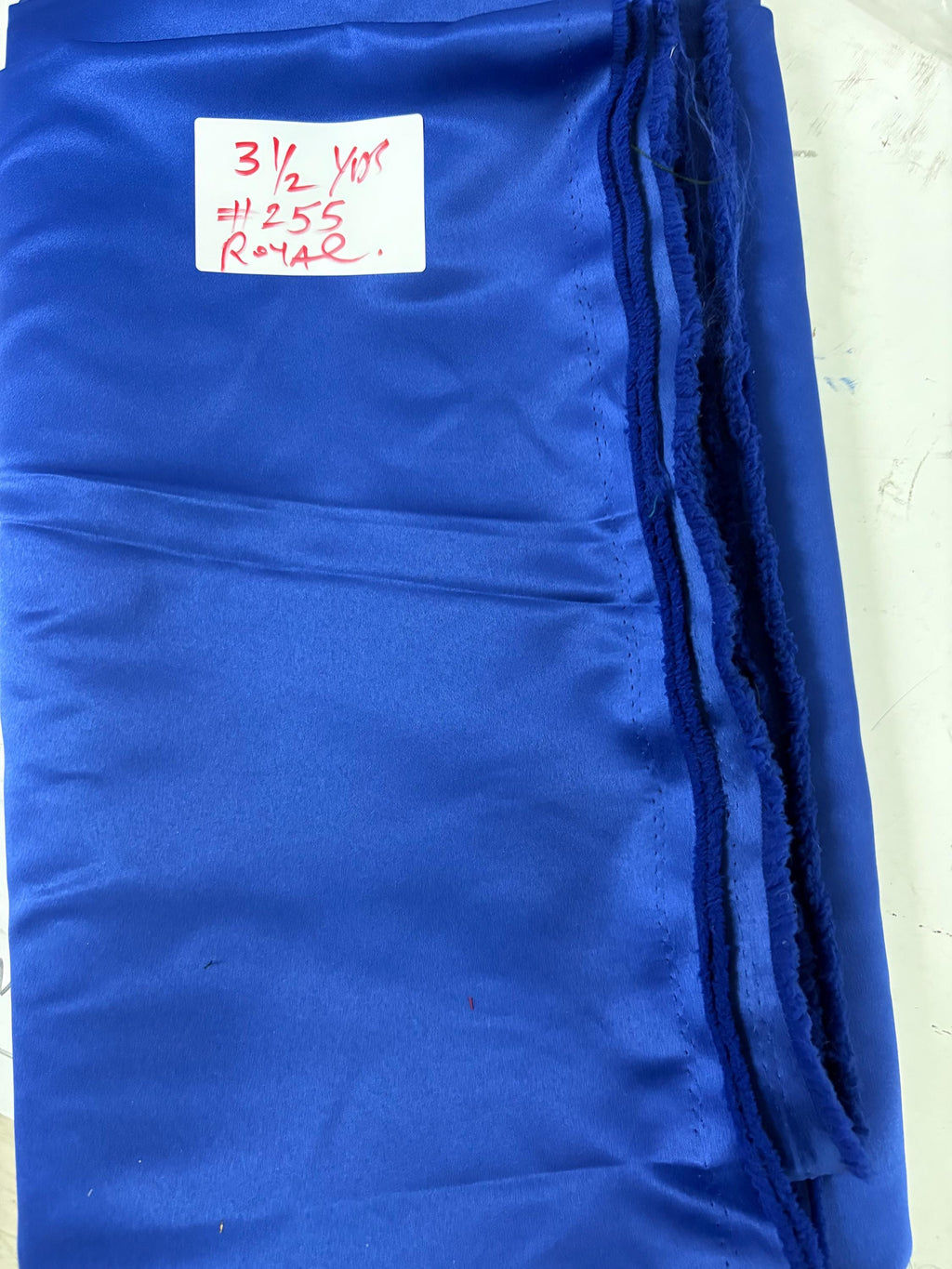 3.5 Yards Dull Bridal satin fabric - Royal Blue - 58" Width - Ref. 255Nas
