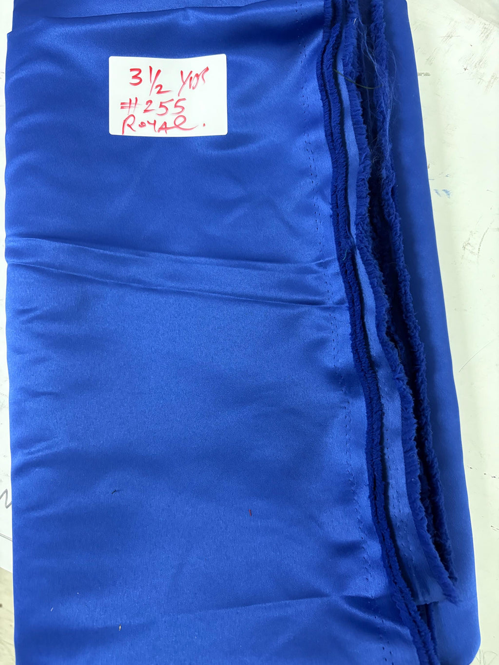 3.5 Yards Dull Bridal satin fabric - Royal Blue - 58" Width - Ref. 255Nas