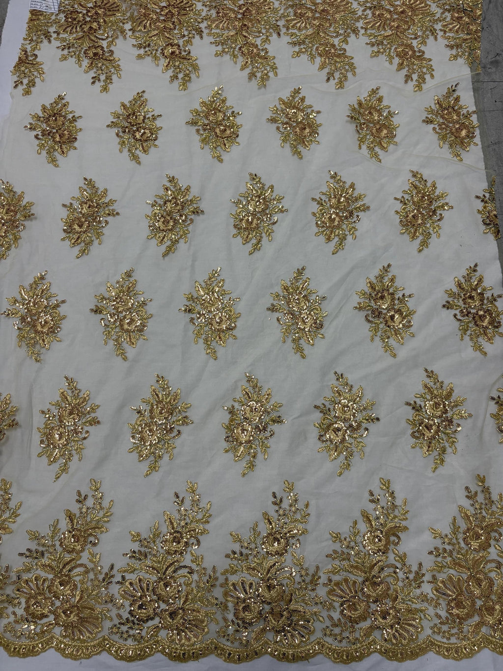 Lace fabric - Gold - 49" Width - Ref. FJ 1298 B