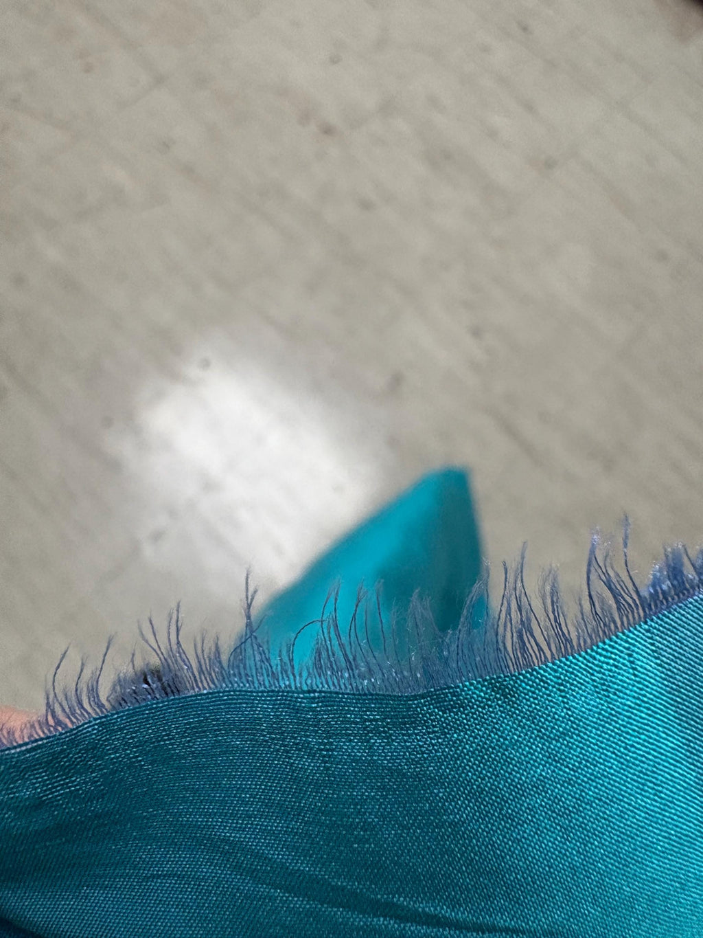 1.25 yards - 100% silk Taffeta fabric - Turquoise - 54" width - Ref. 2294-1