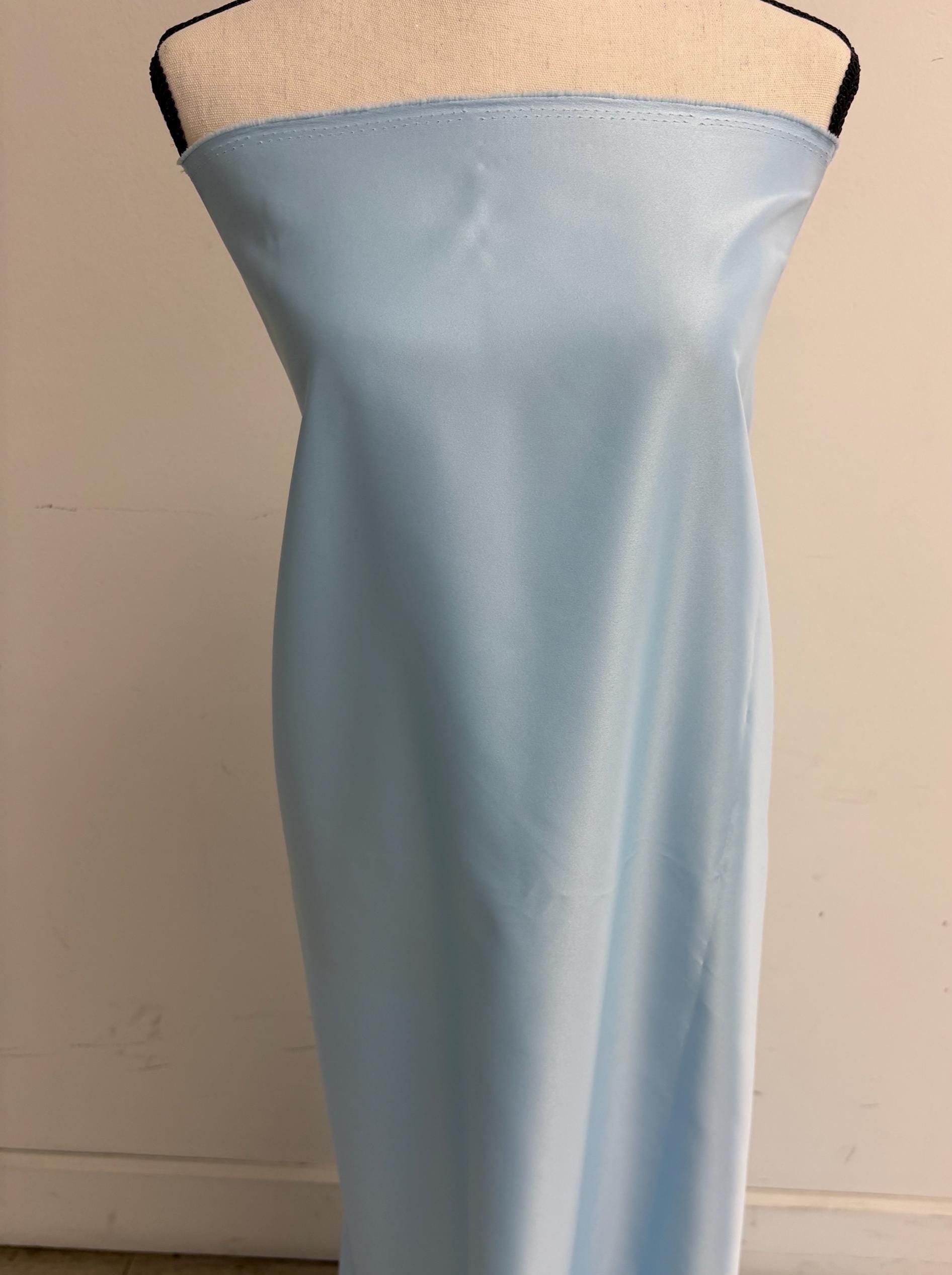 1.75 Yards Dull Bridal satin fabric - Blue - 58" Width