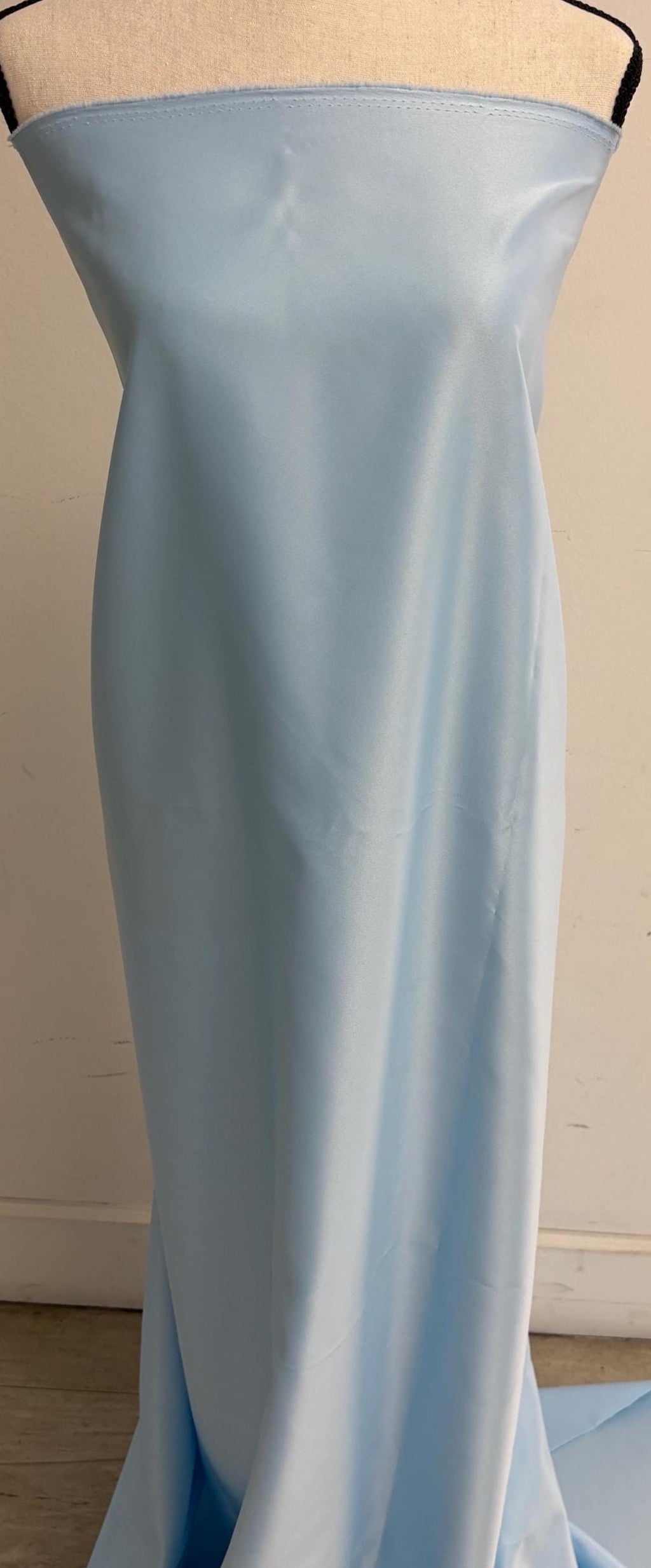 1.75 Yards Dull Bridal satin fabric - Blue - 58" Width