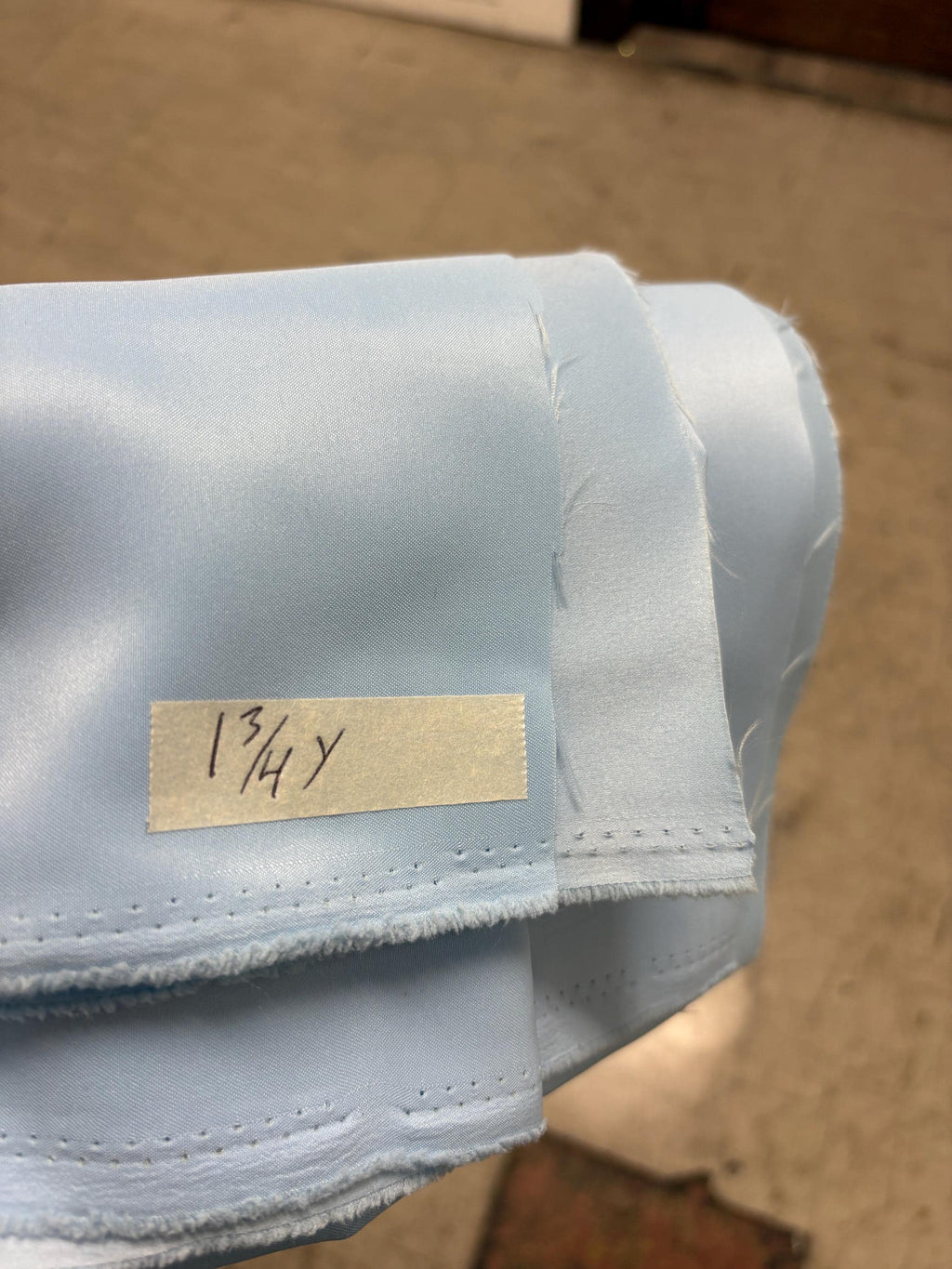 1.75 Yards Dull Bridal satin fabric - Blue - 58" Width - Ref. Nas 2