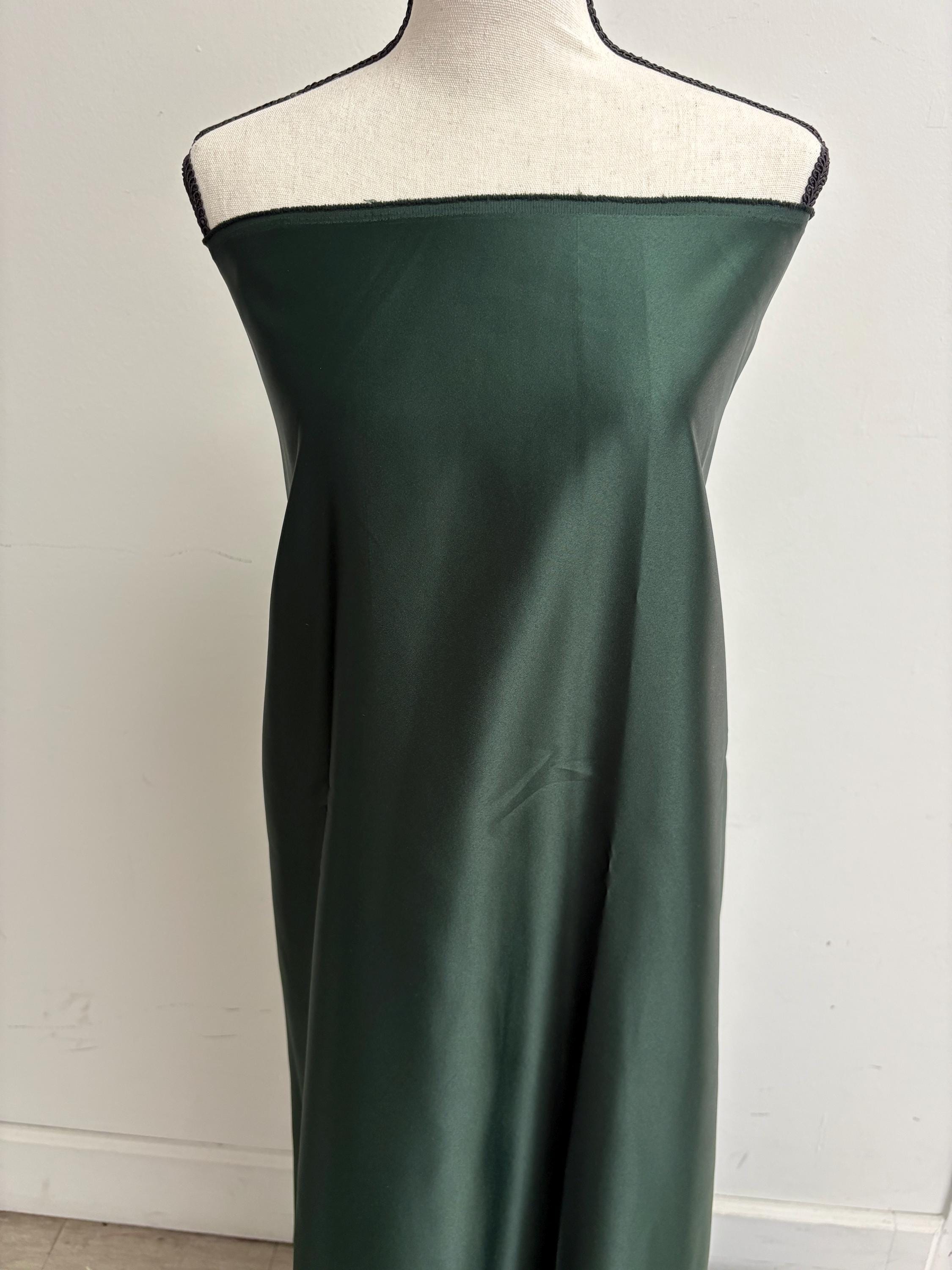 2.5 Yards Dull Bridal satin fabric - Hunter Green - 58" Width