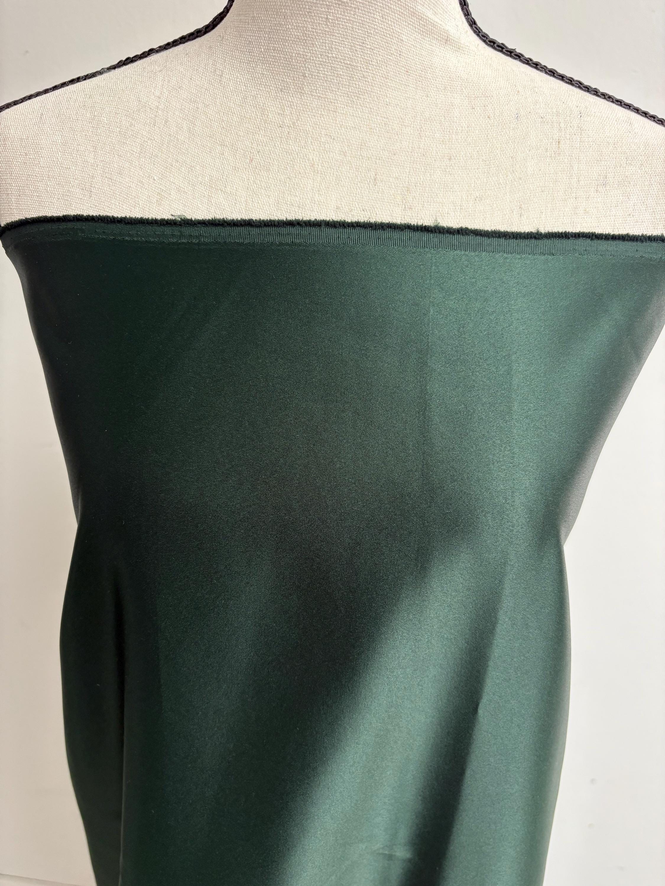 2.5 Yards Dull Bridal satin fabric - Hunter Green - 58" Width