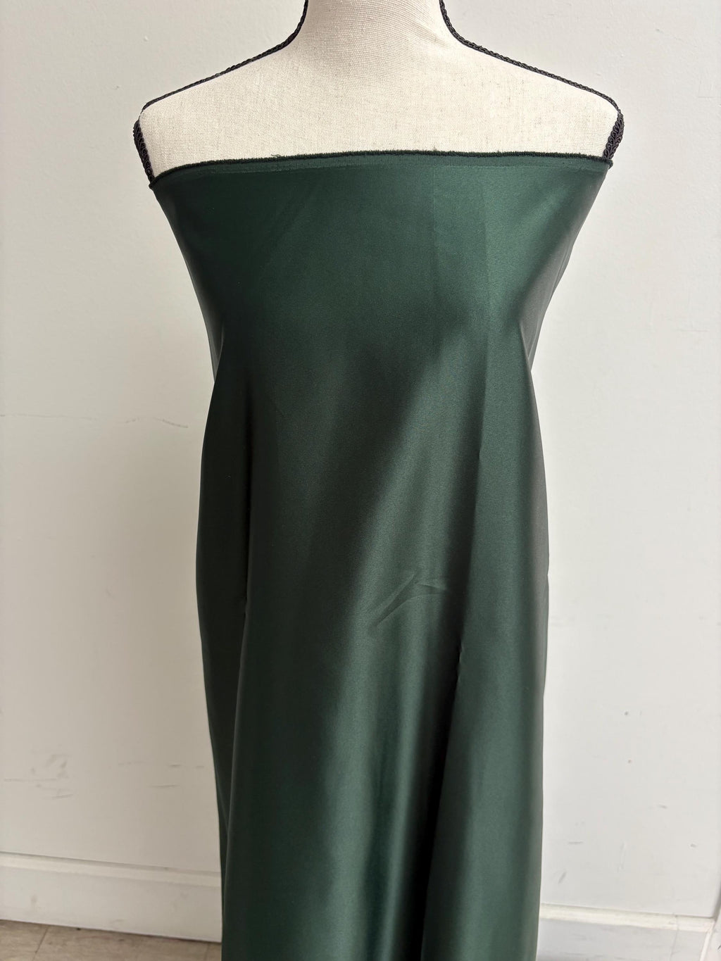 2.5 Yards Dull Bridal satin fabric - Hunter Green - 58" Width