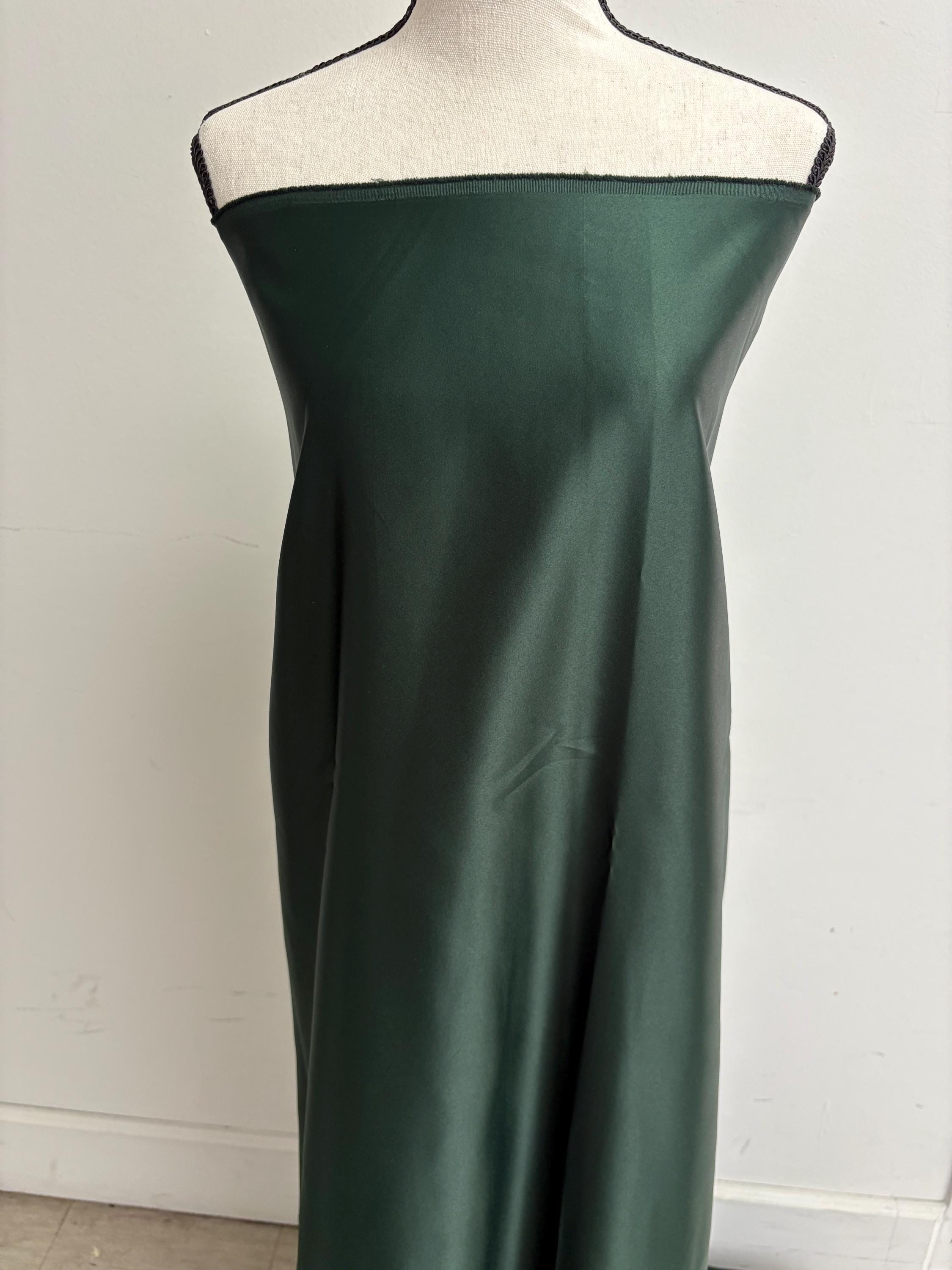 2.5 Yards Dull Bridal satin fabric - Hunter Green - 58" Width
