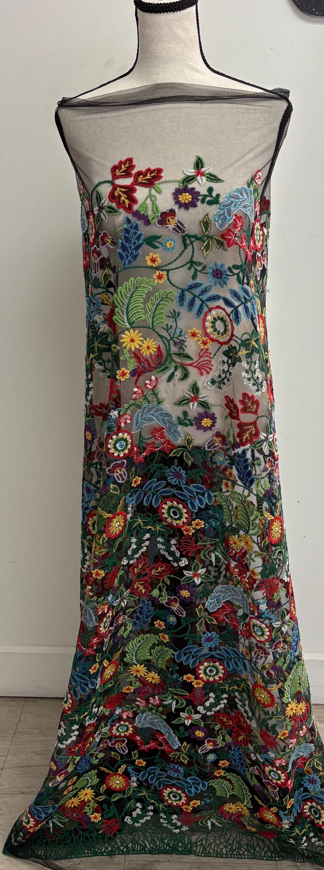Lace Fabric - Design Multi Floral - Ref. BNG