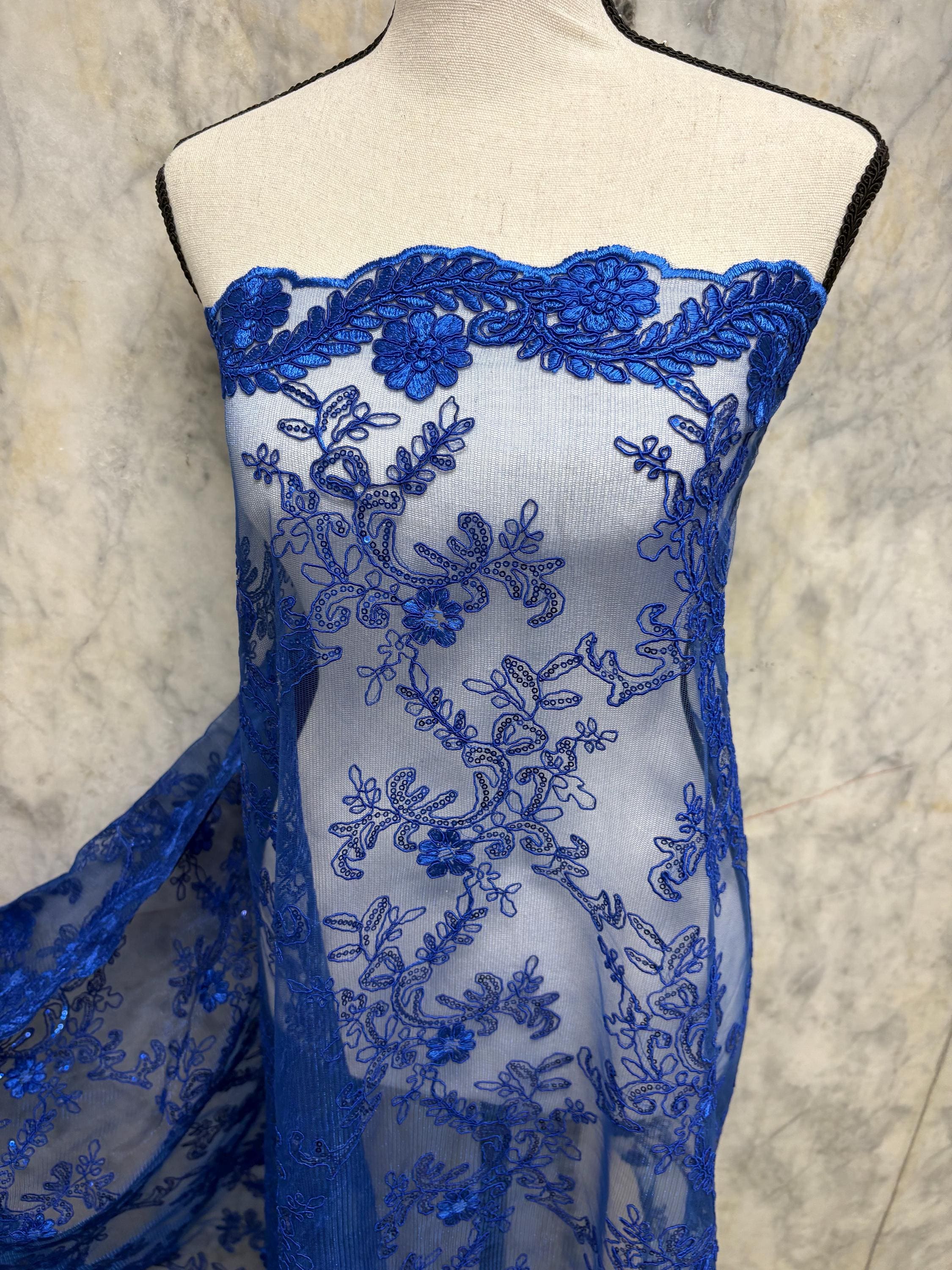 Lace Design 700 - Royal Blue - 49" Width