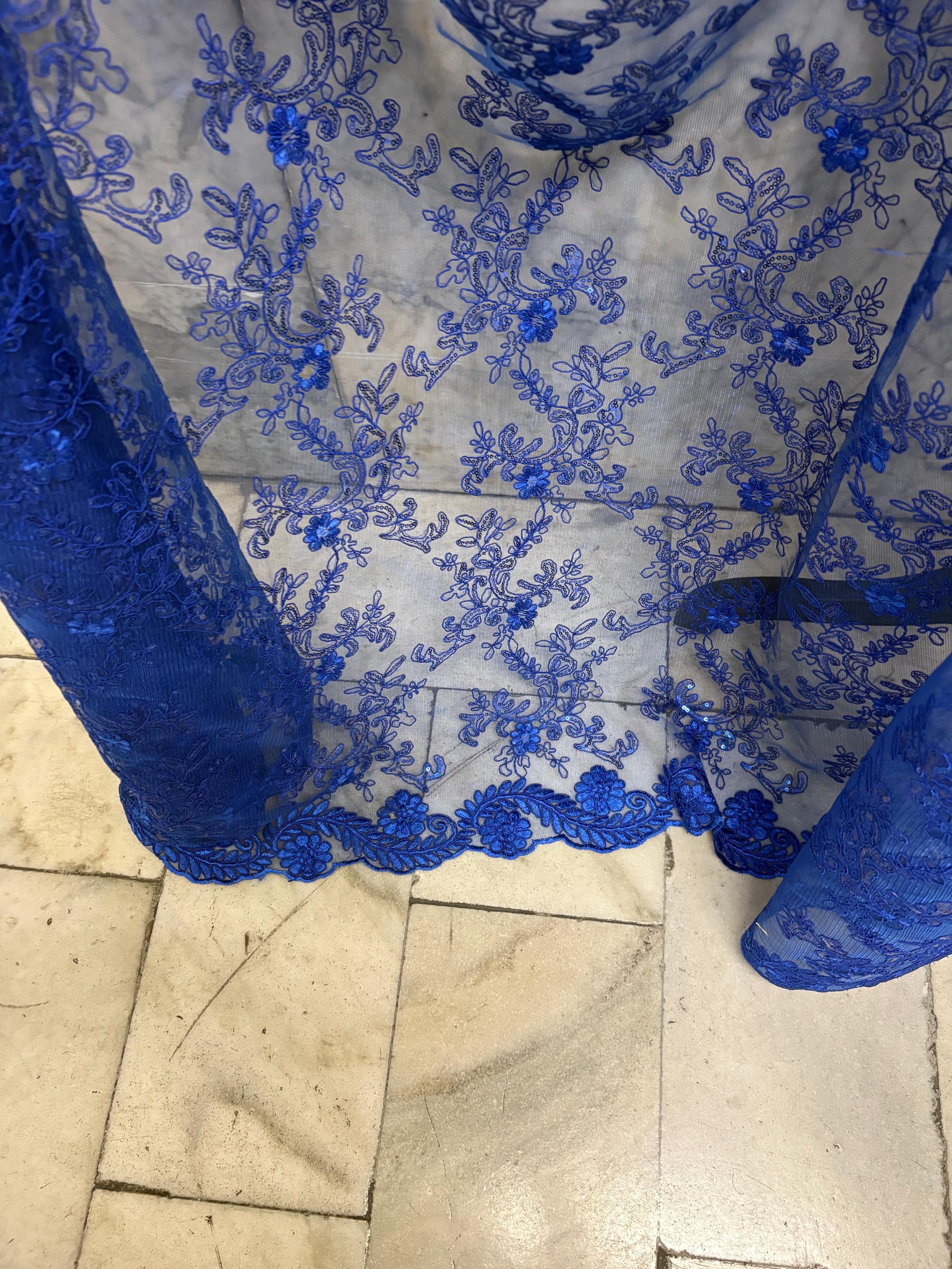 Lace Design 700 - Royal Blue - 49" Width