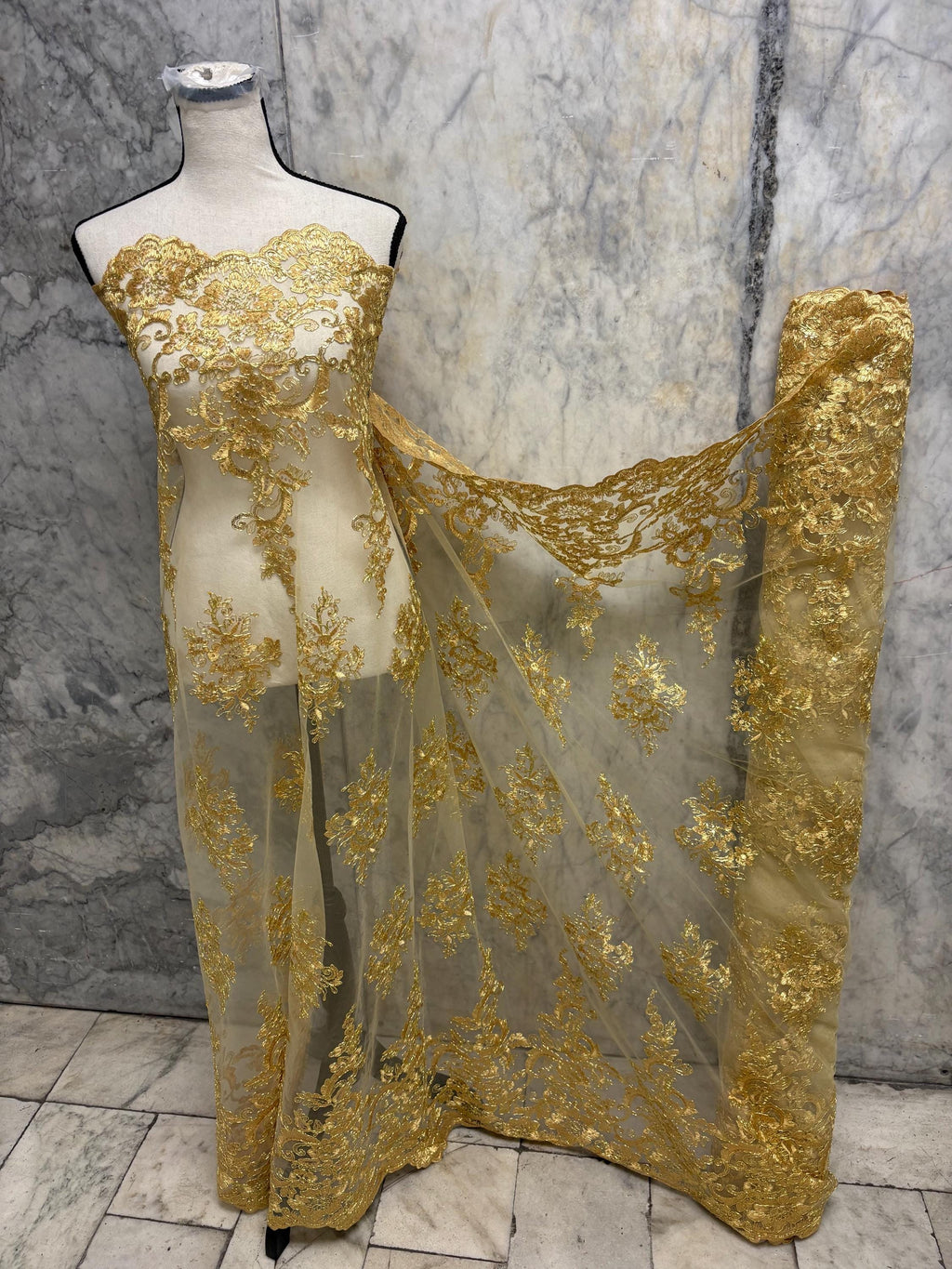 Lace fabric - Gold - 49" Width - Design US50