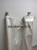 100% silk Dupioni fabric - Off white - 54" Width - Ref. 2273 NAS