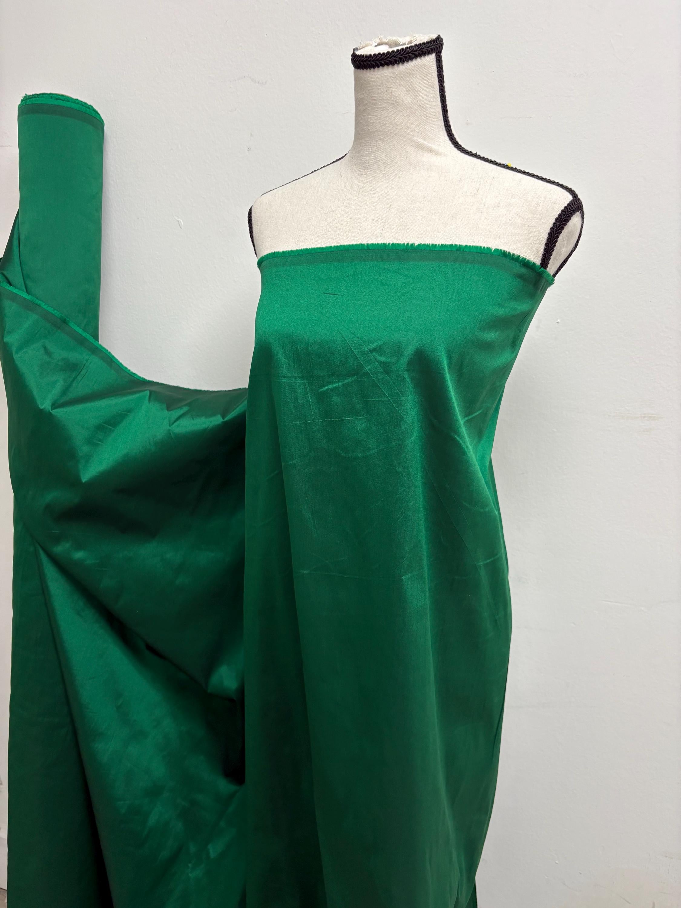 Taffeta Fabric - Green 078 - 54" Width - Ref. Sonia 078.