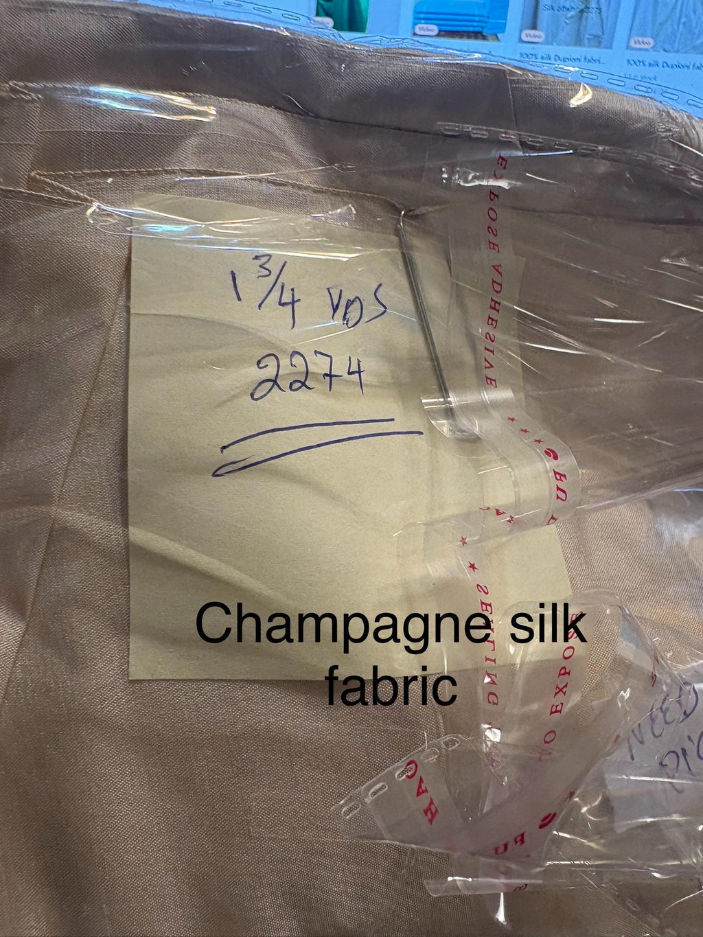 100% silk Taffeta Fabric - Ivory 2274 - 54" Width