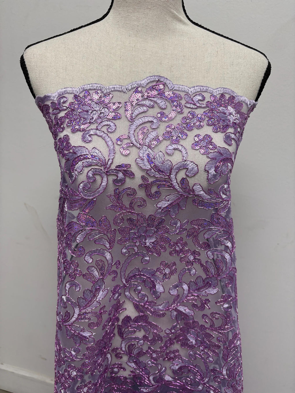 Lace fabric - Lilac - 49" Width - Design: 5386 BNG