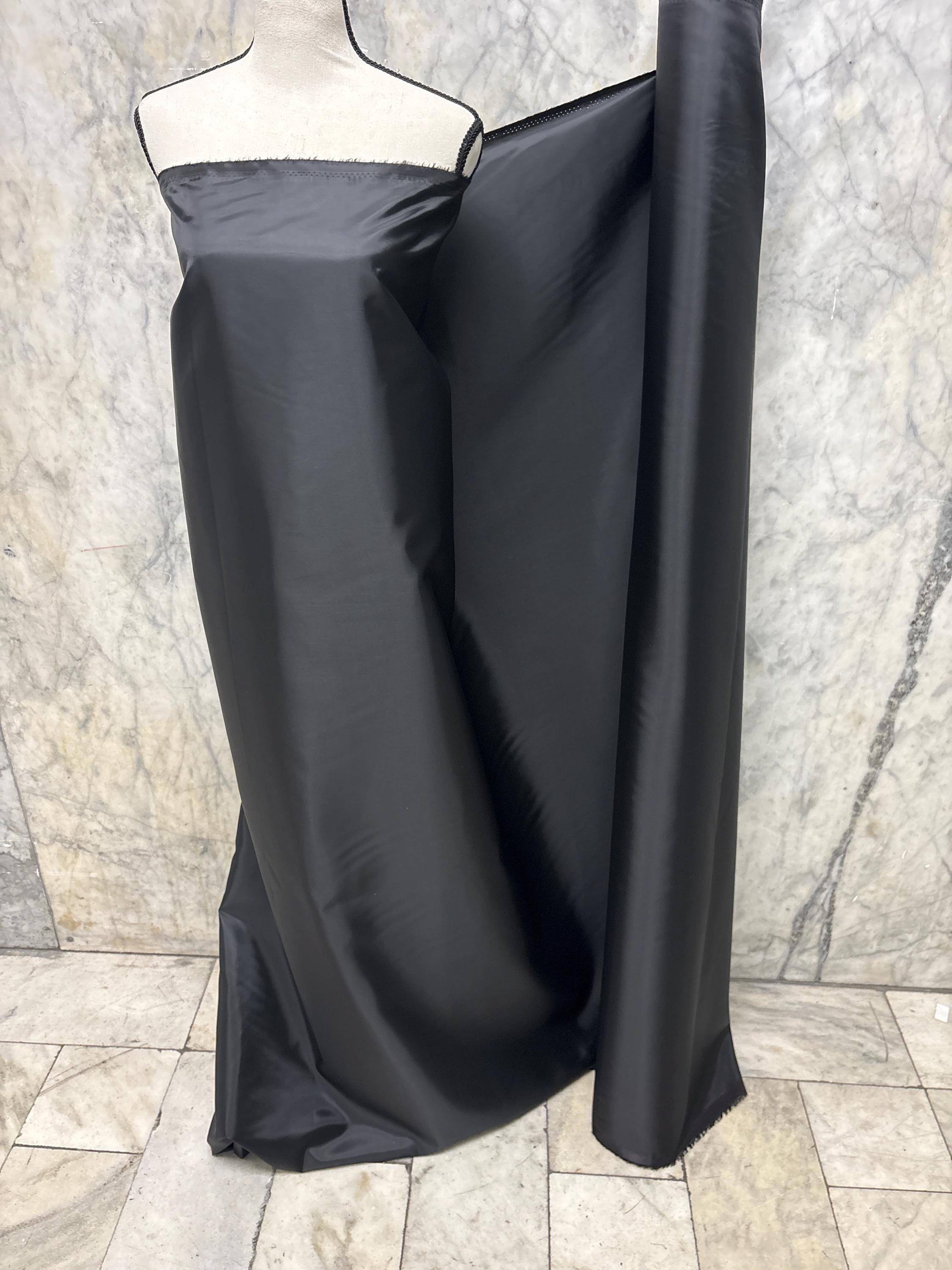 Black and white solid poly Lining fabric, 100% polyester, width 59" free sample available upon request