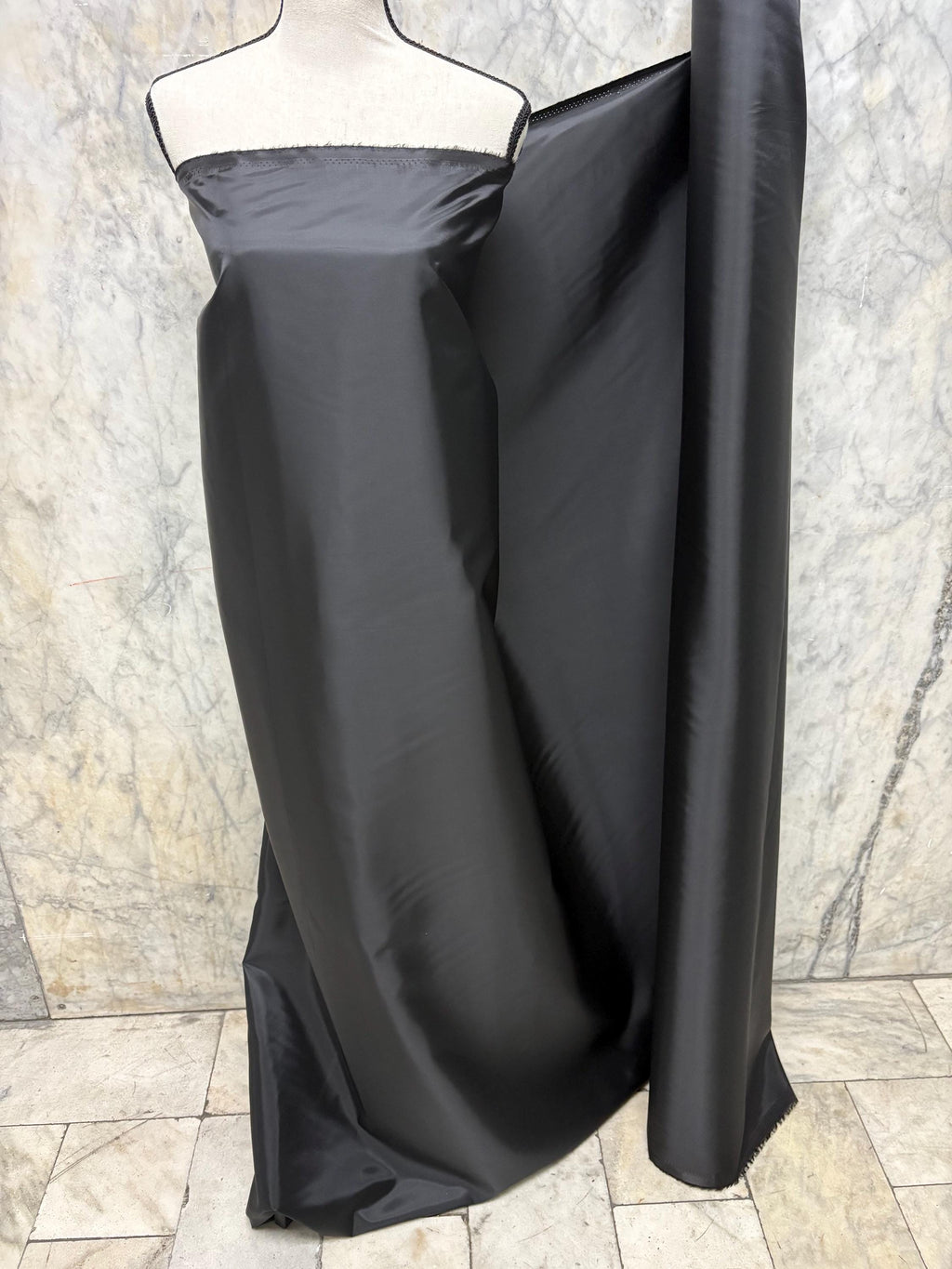 Poly Lining Fabric - Black - 58" Width