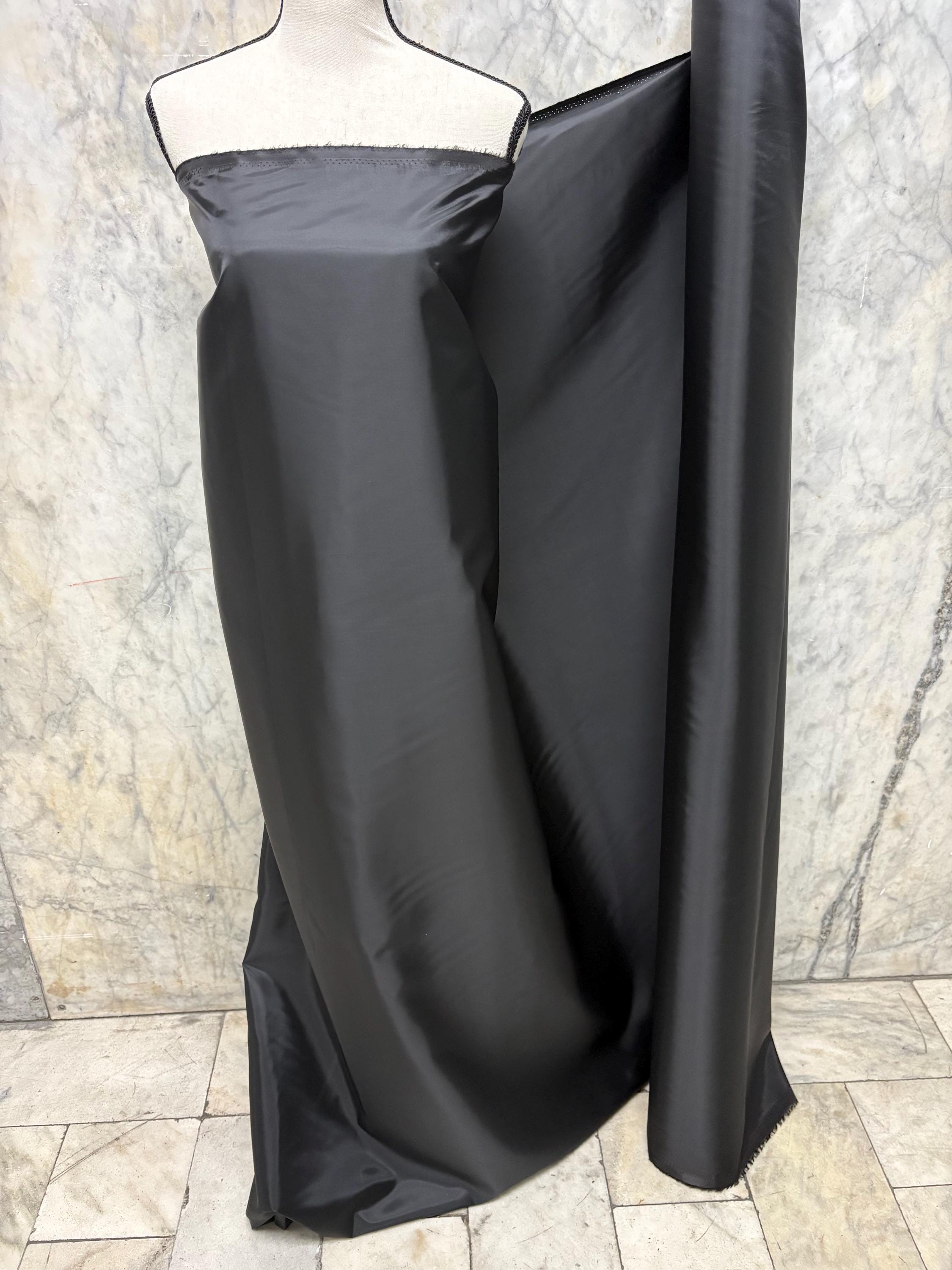 Poly Lining Fabric - Black - 58" Width