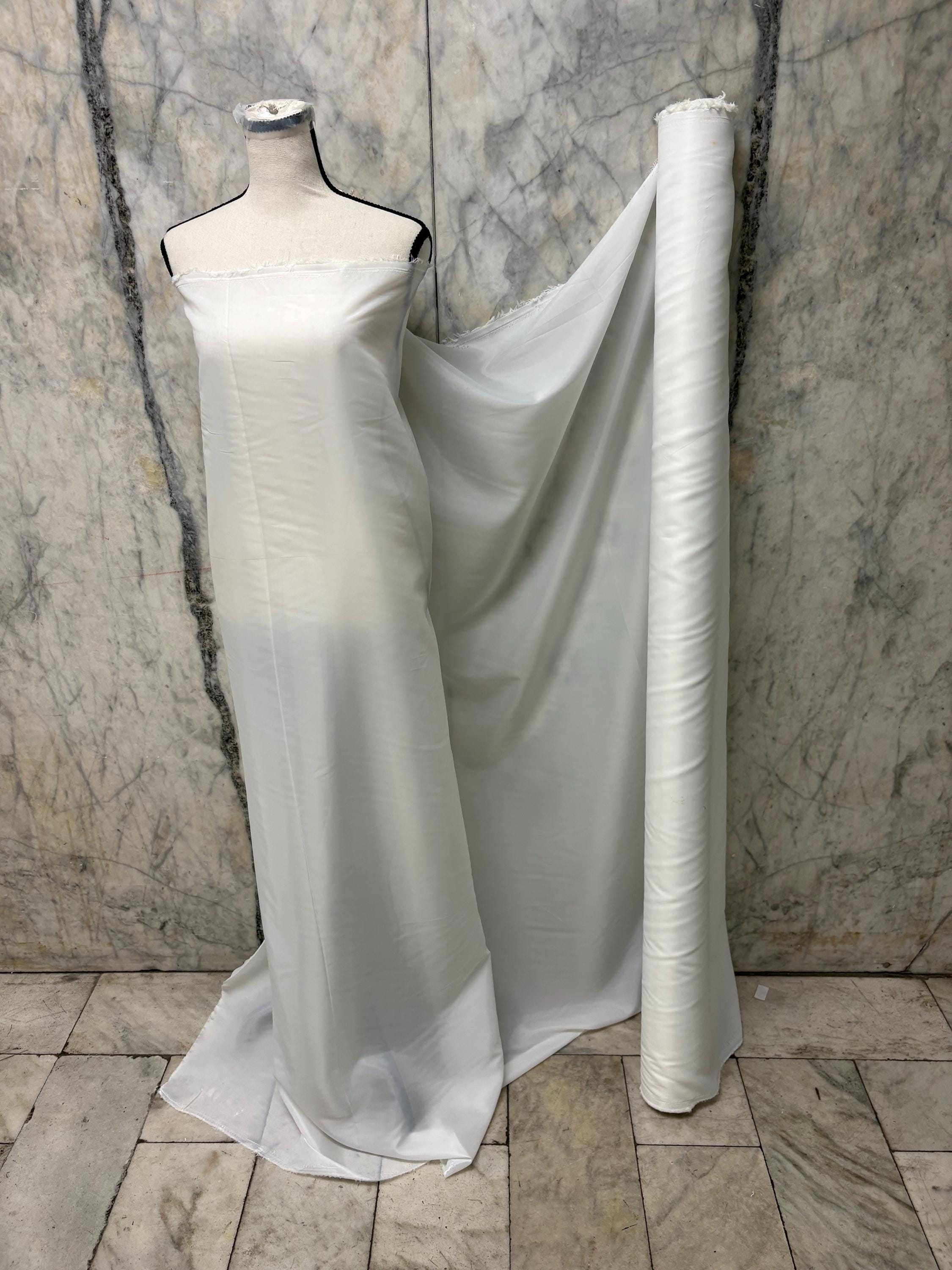 Poly Lining Fabric - White - 58" Width