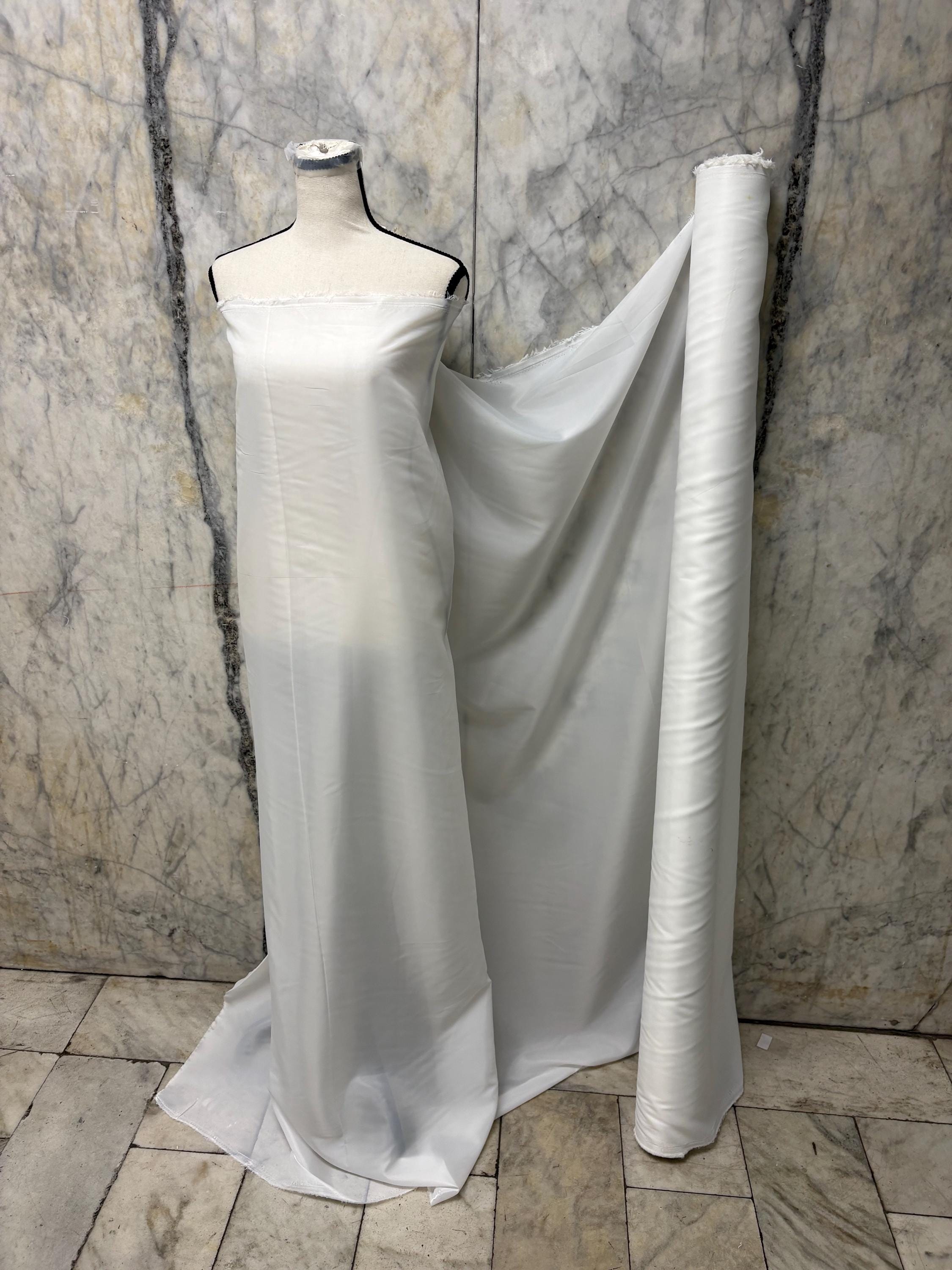 Poly Lining Fabric - White - 58" Width
