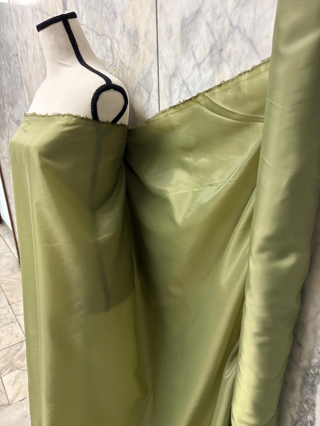 Poly Lining Fabric - Olive - 58" Width