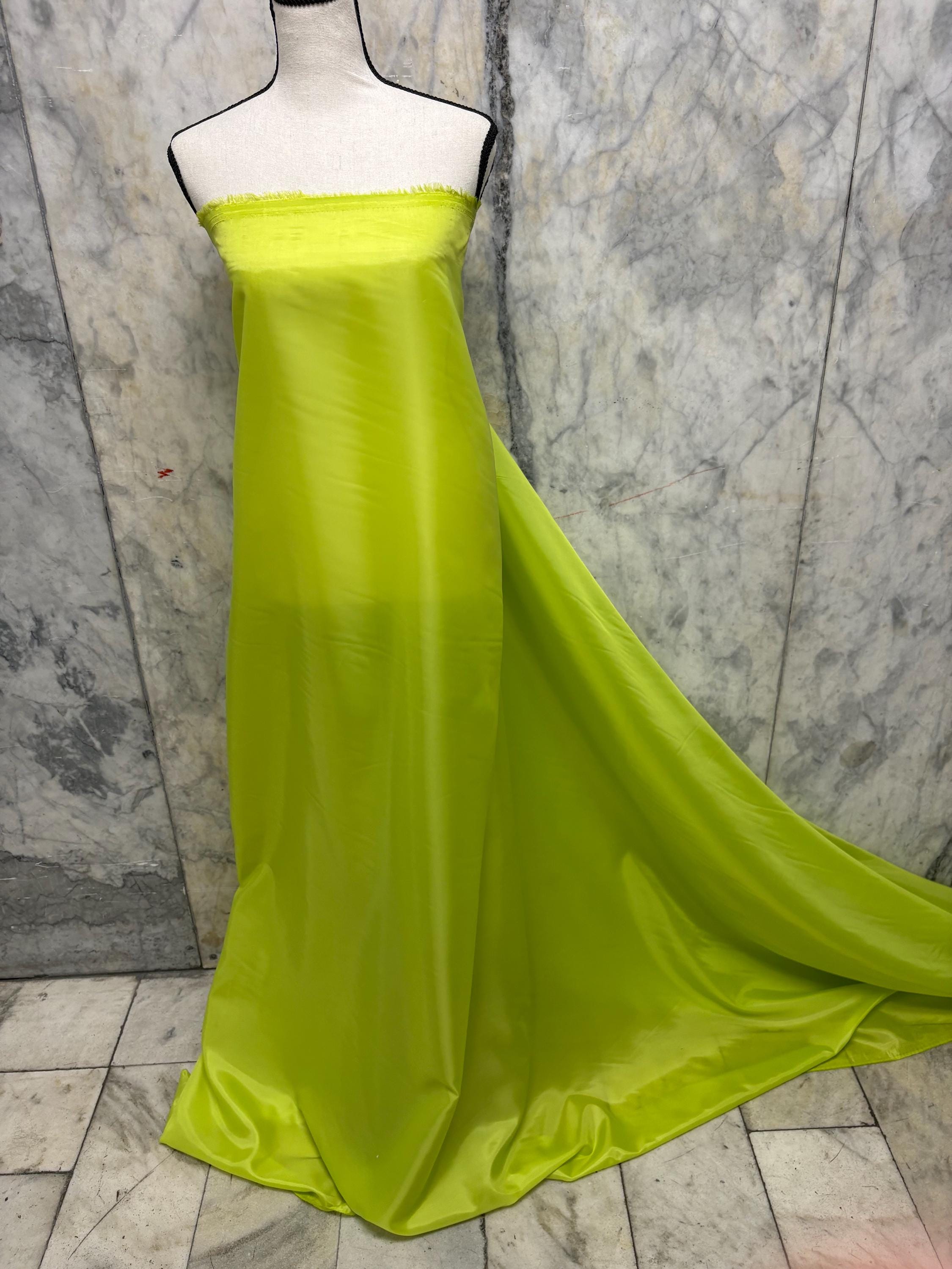 Poly Lining Fabrics - Lime yellow - 60" Width