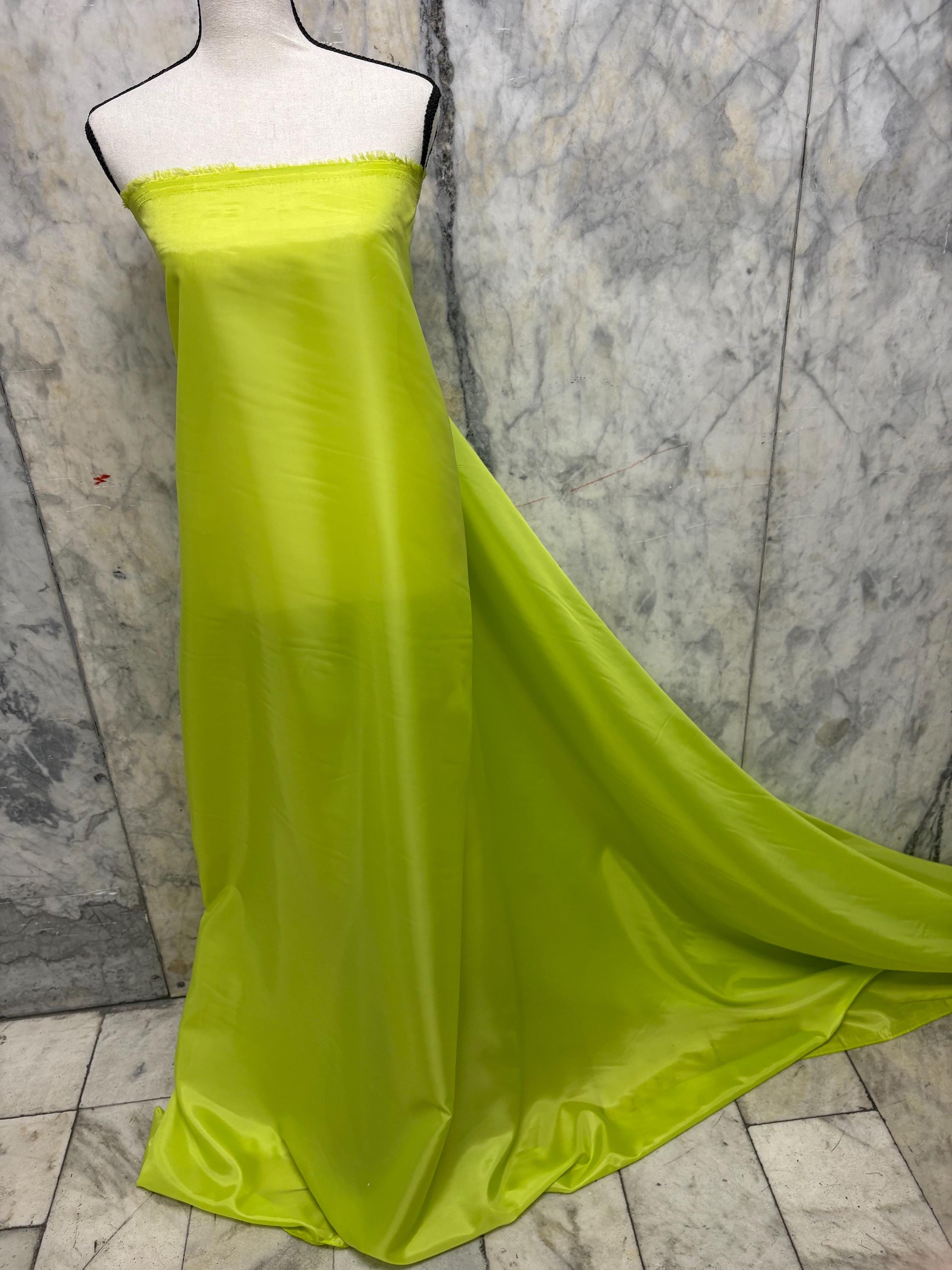 Poly Lining Fabrics - Lime yellow - 60" Width