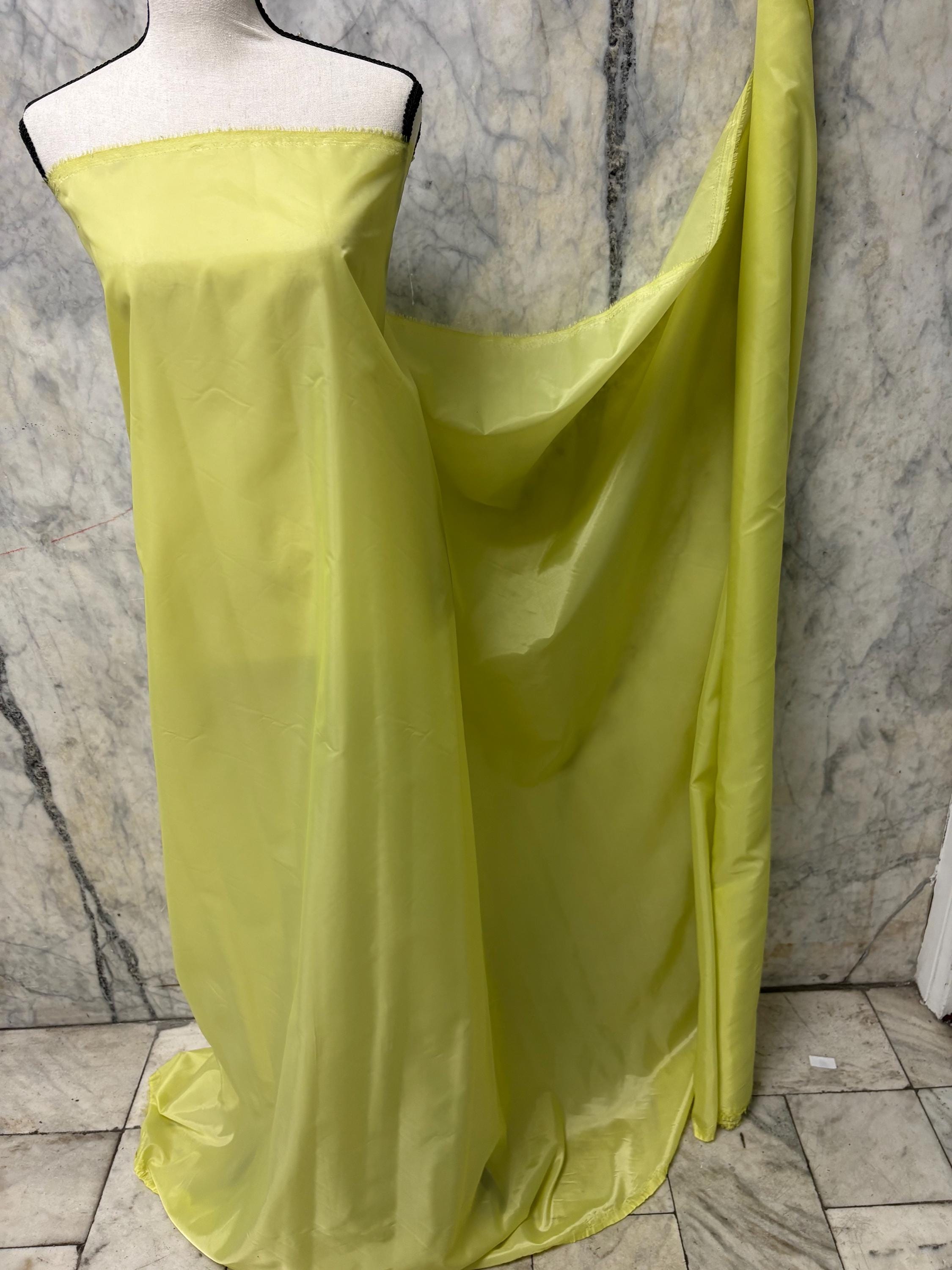 Poly Lining Fabrics - Sage Yellow - 60" Width