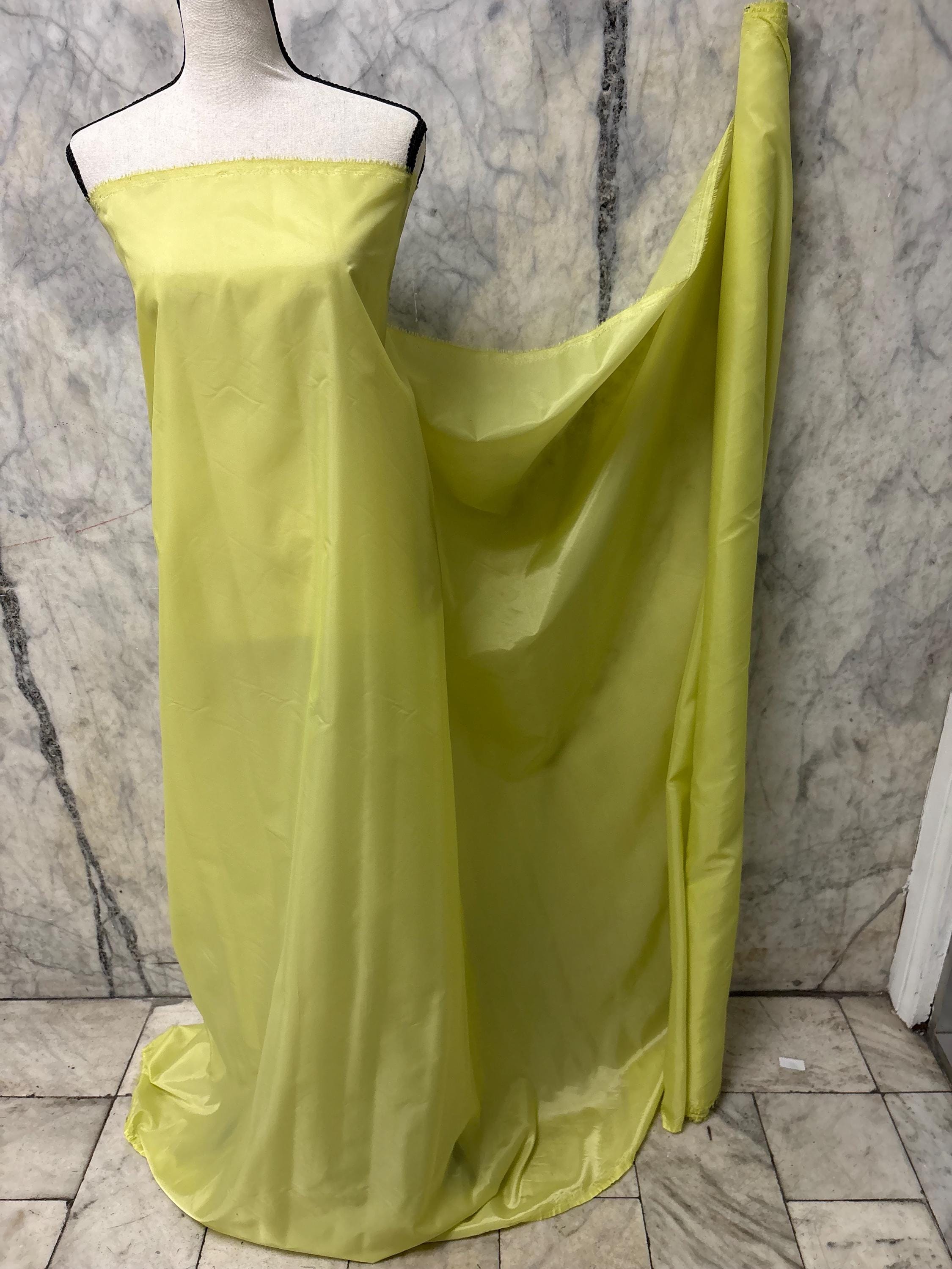 Poly Lining Fabrics - Sage Yellow - 60" Width