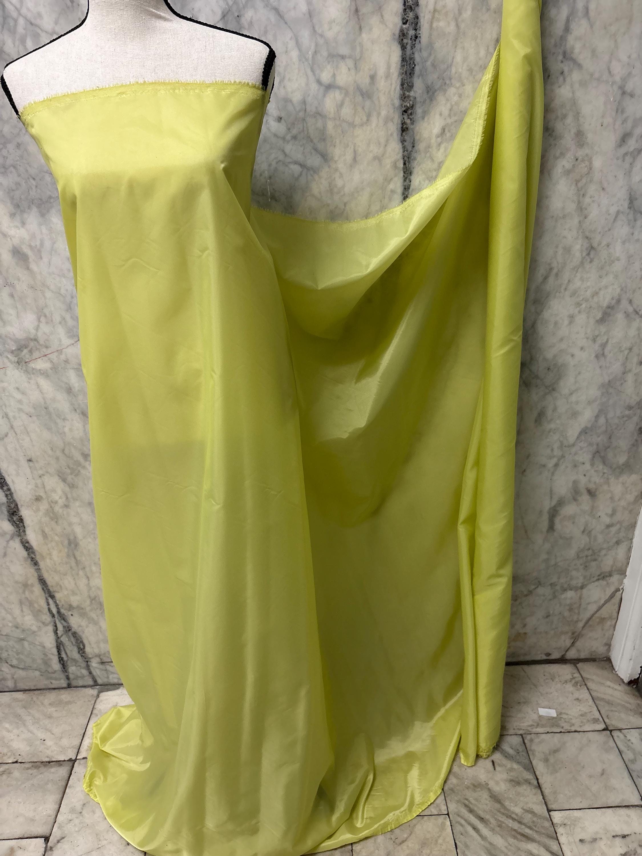 Poly Lining Fabrics - Sage Yellow - 60" Width
