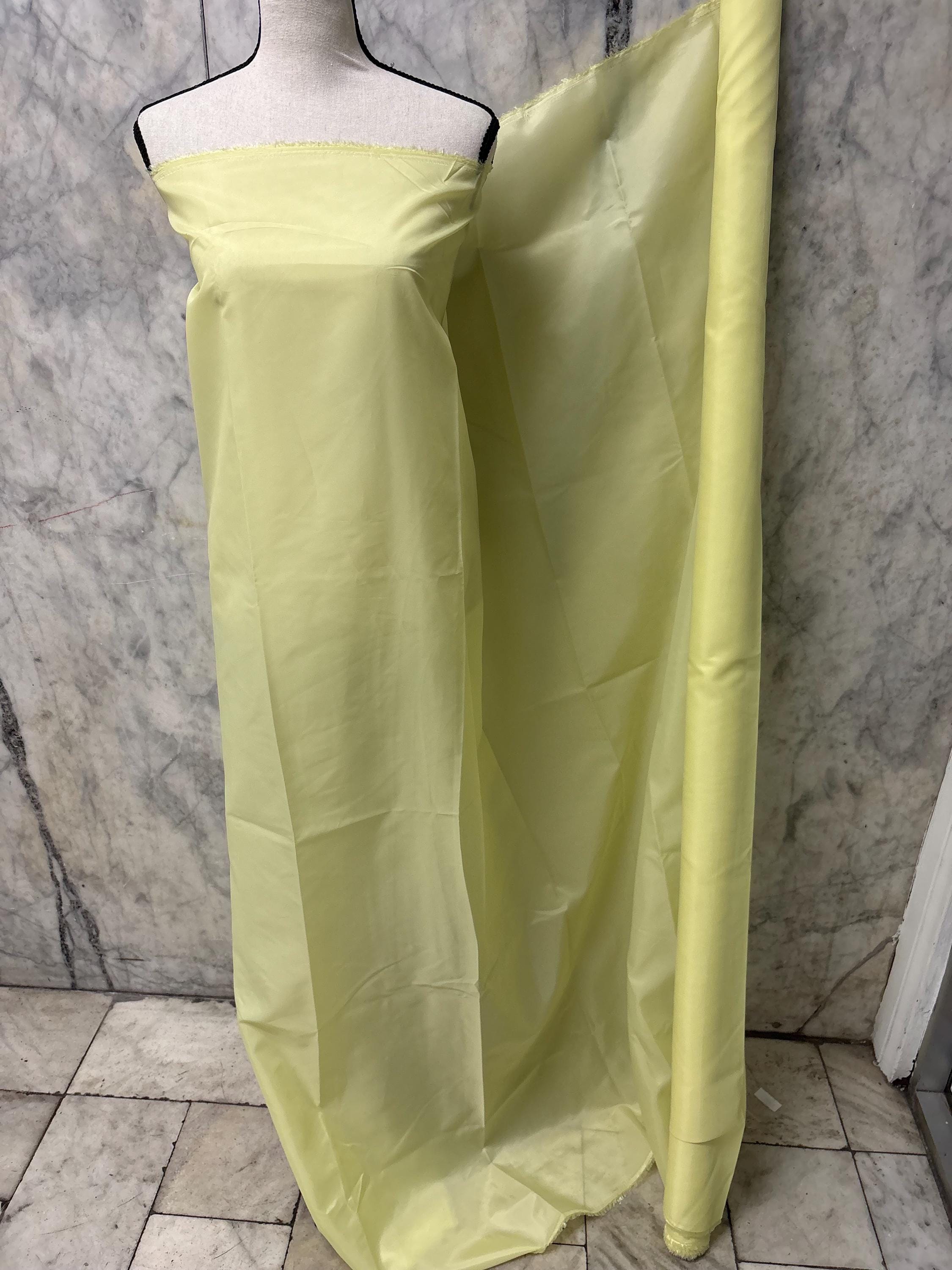 Poly Lining Fabrics - Yellow - 60" Width