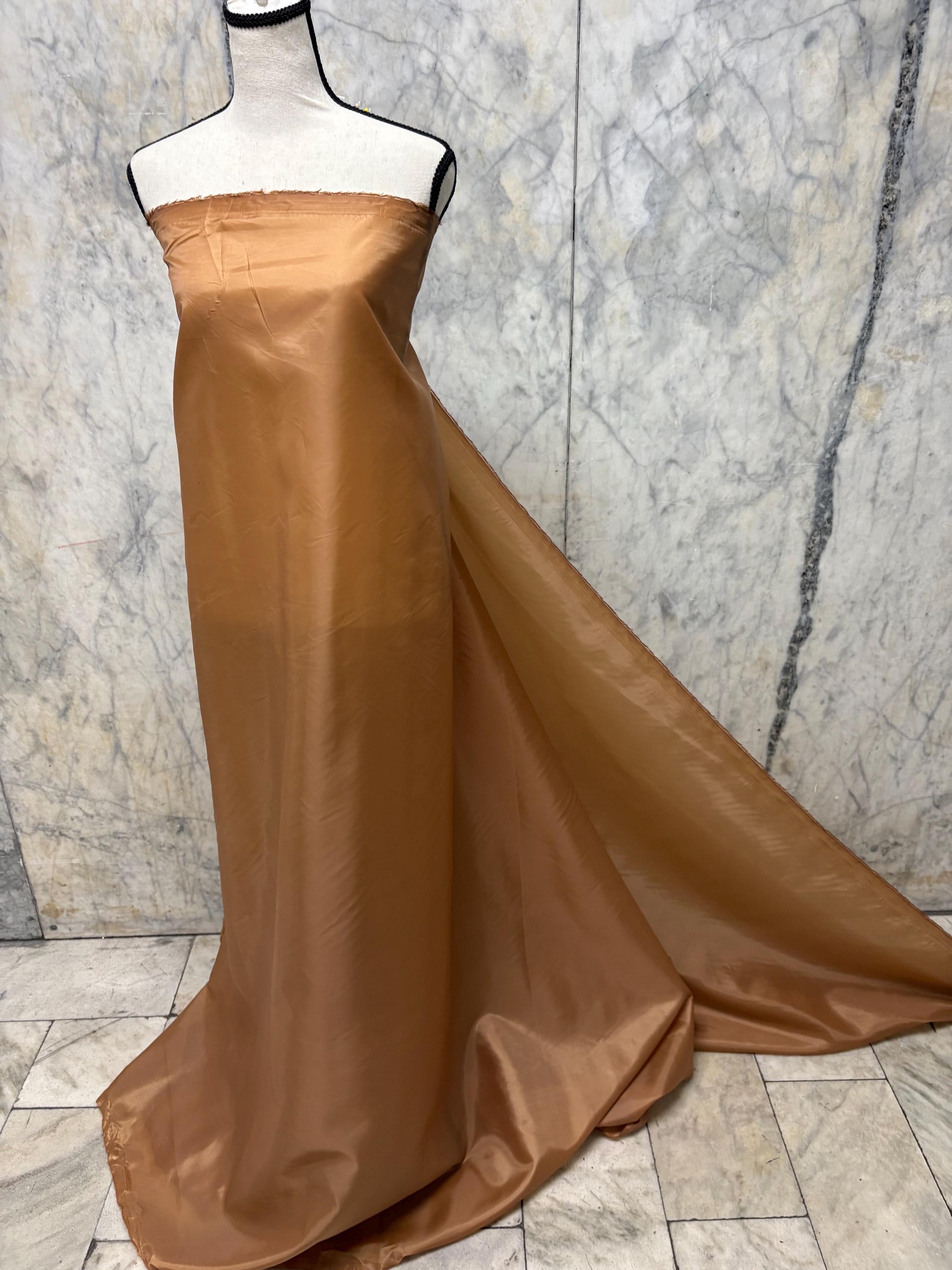 Poly Lining Fabrics - Light Brown - 60" Width