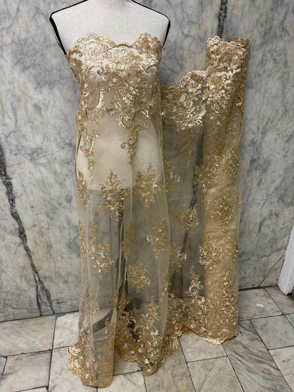 Lace fabric - Champagne - 49" Width - Design US50
