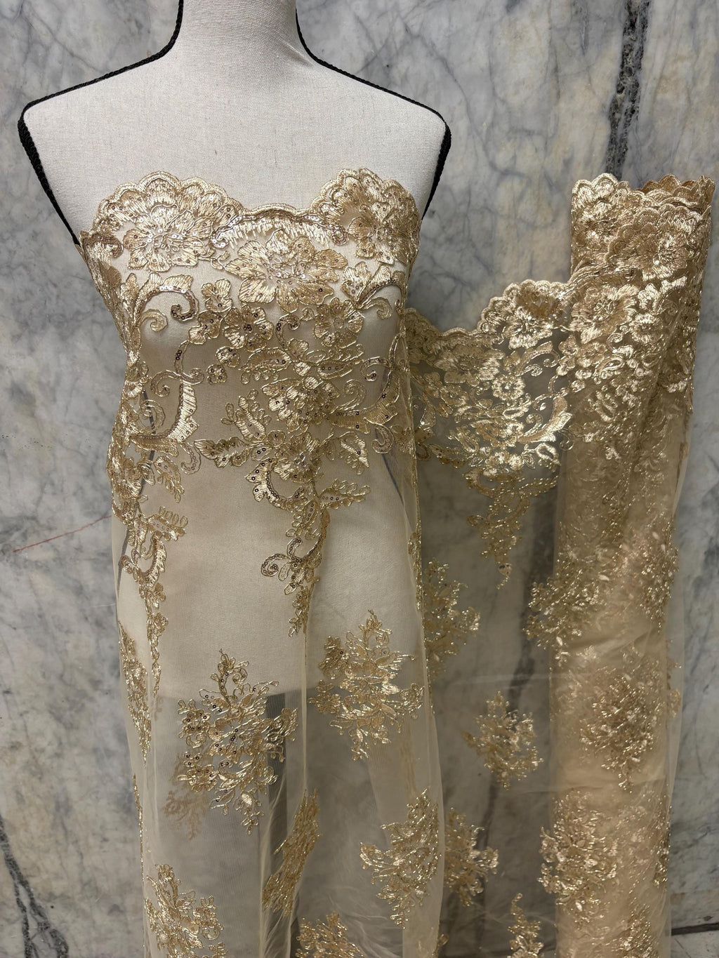 Lace fabric - Champagne - 49" Width - Design US50